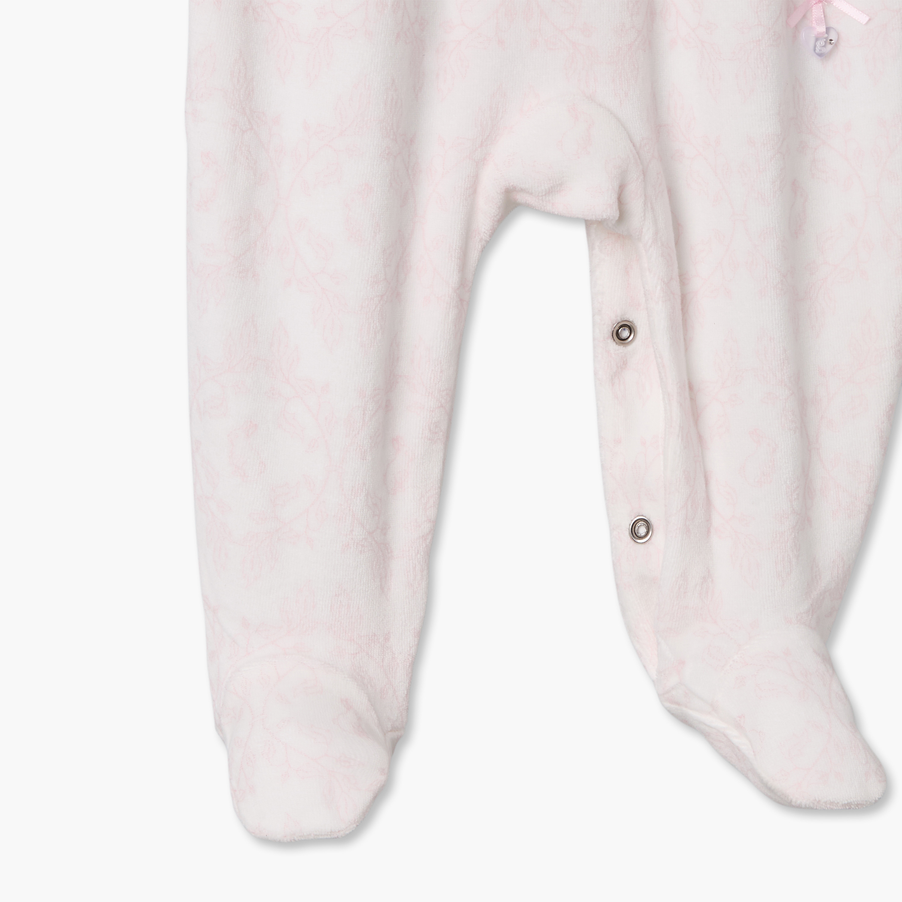 Giggles Cotton Collared Long Sleeves Sleepsuit with Bunny Print-baby-girls-clothing-nightwear-sleepsuits-image-6