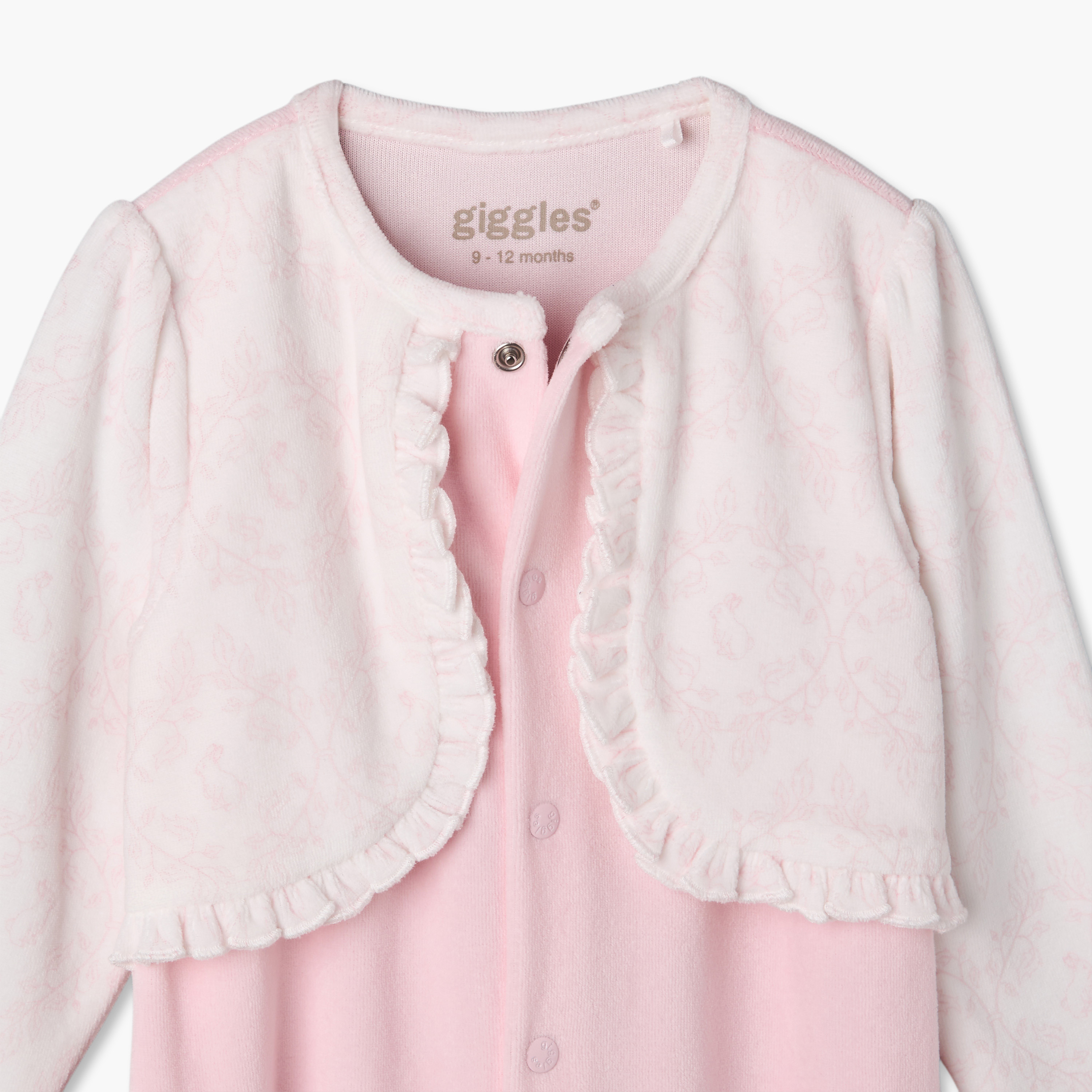 Giggles Cotton Crew Neck Long Sleeves Sleepsuit with Snap Button Closure-baby-girls-clothing-nightwear-sleepsuits-image-4