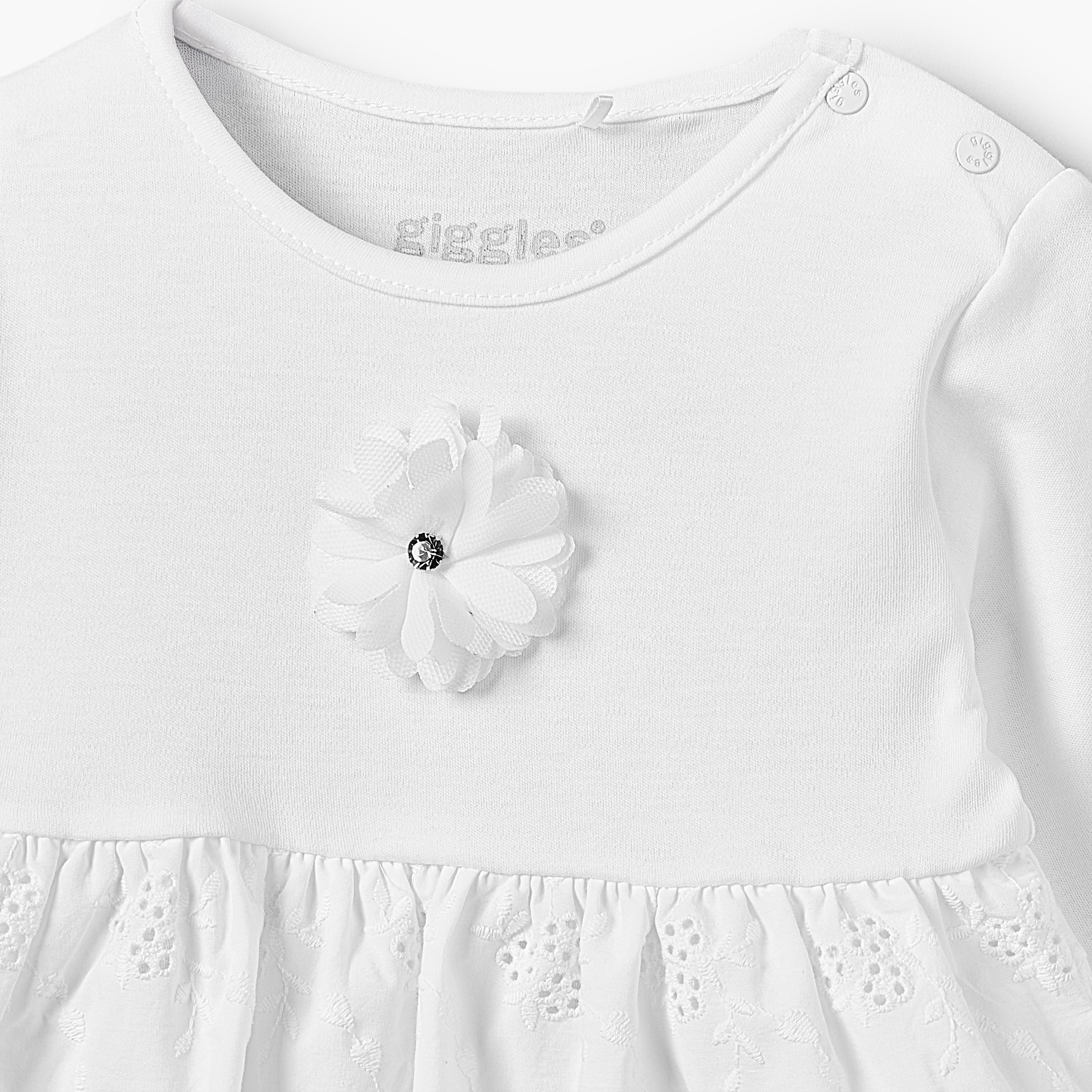 Giggles Cotton Round Neck Long Sleeves Pyjama Set with Embroidered Design-baby-girls-clothing-nightwear-pyjamasets-image-4