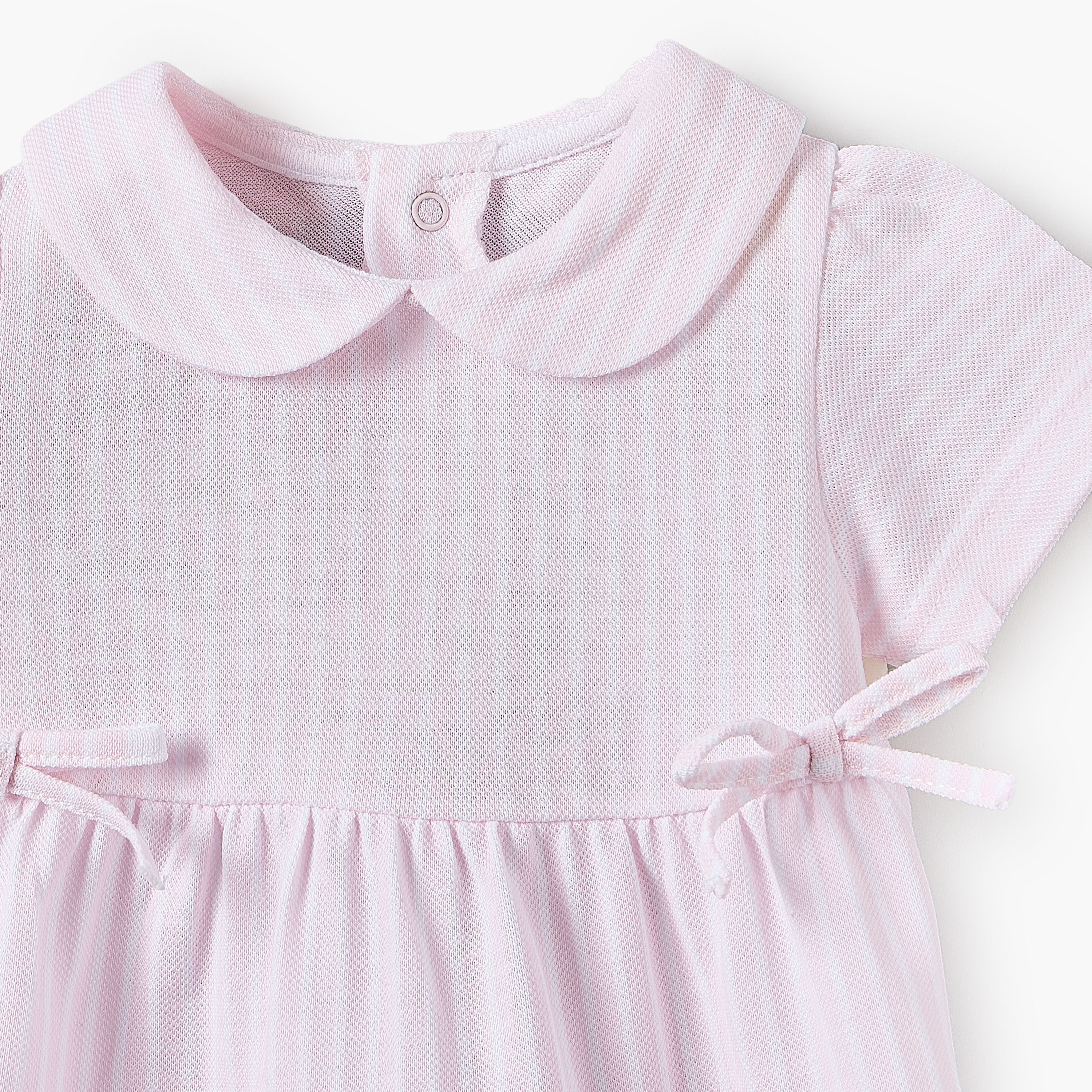 Juniors Peter Pan Collar Short Sleeves A-line Dress with Stripes-baby-girls-clothing-dressesandjumpsuits-image-4