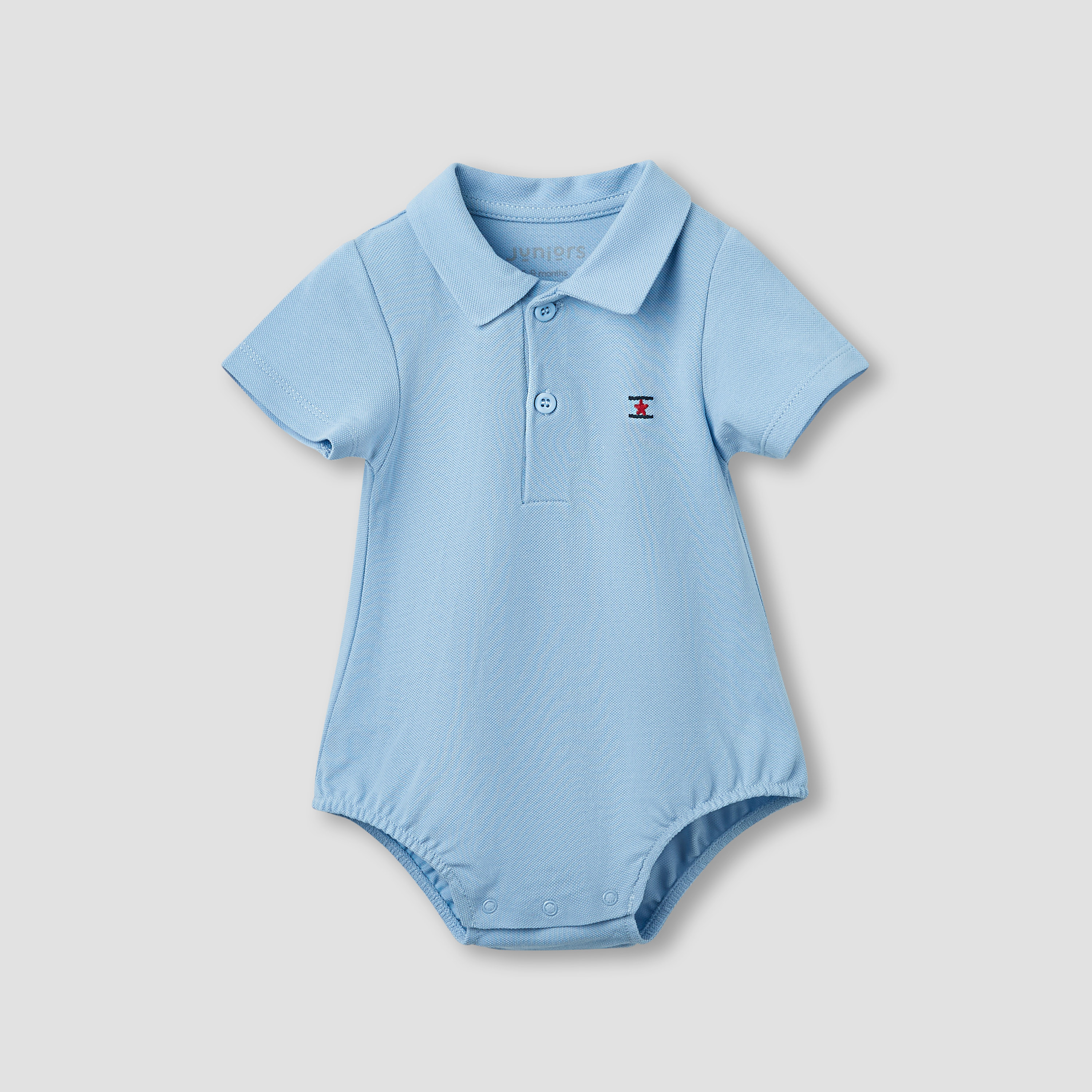 بودي سوت سادة بياقة عادية وأكمام قصيرة من جونيورز-baby-boys-clothing-bodysuits-image-1