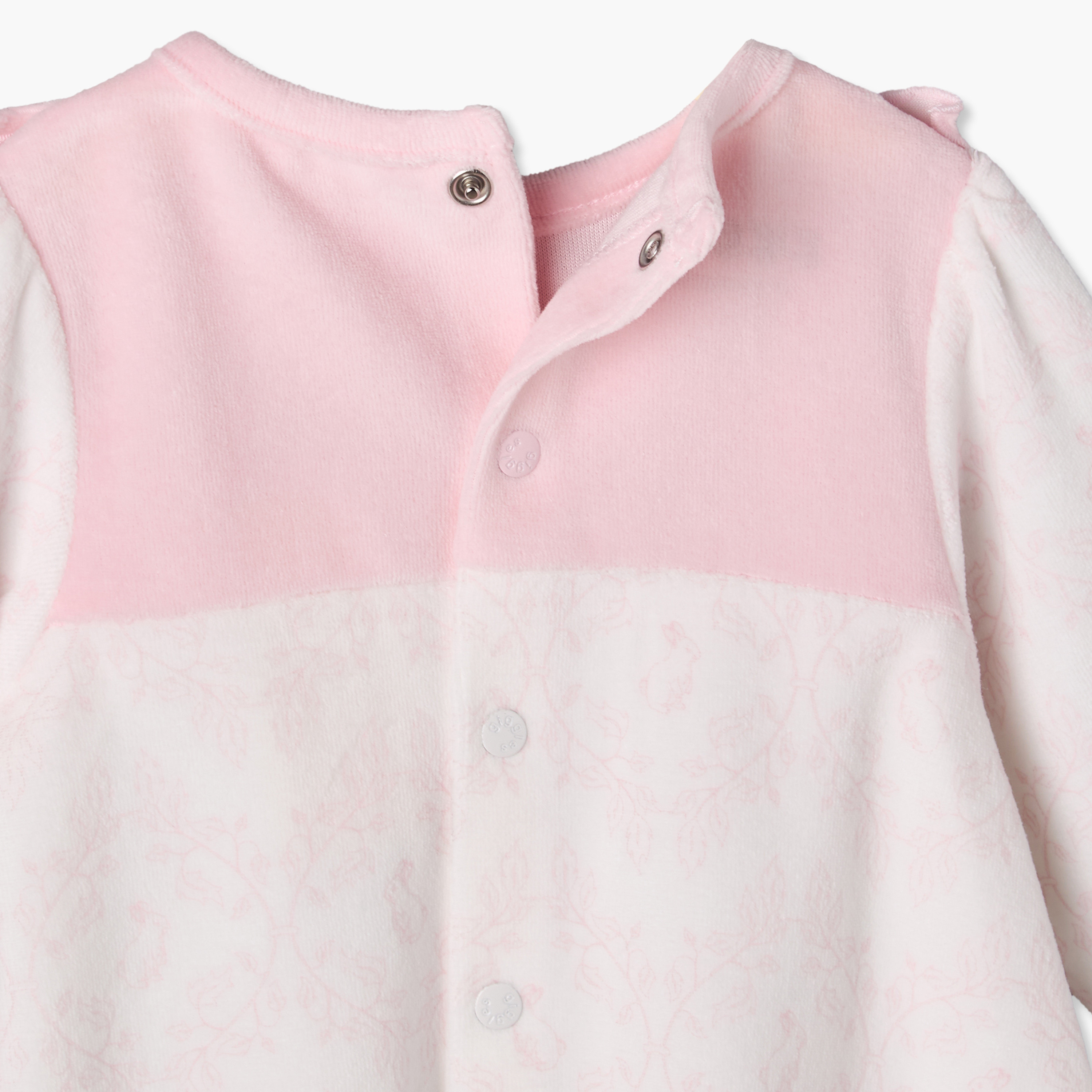 Giggles Crew Neck Long Sleeves Knee Length Dress with Bunny Print-baby-girls-clothing-winterwear-dresses-image-6