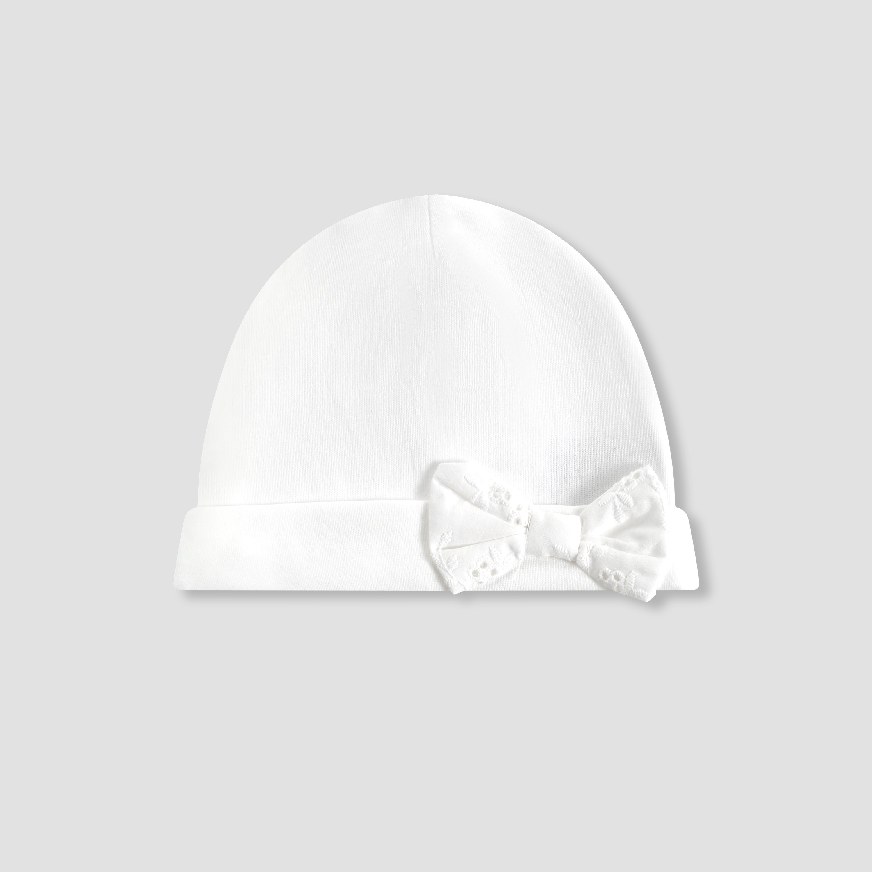 Giggles Cap with Embroidered Bow Detail-baby-girls-accessories-caps-image-1