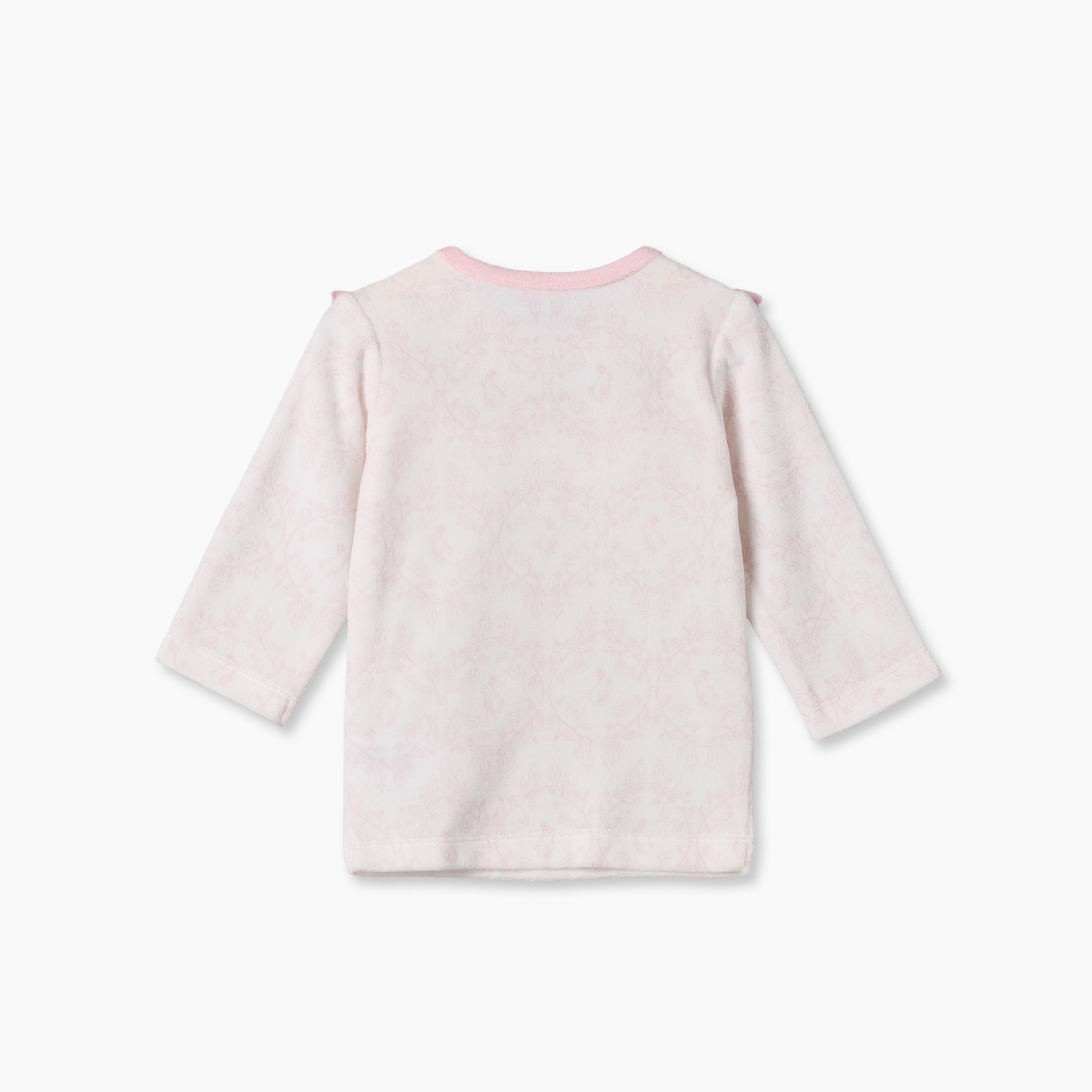 طقم بيجاما قطن بأكمام طويلة وياقة ضيقة وطبعات أرانب من جيجلز-baby-girls-clothing-nightwear-pyjamasets-image-5