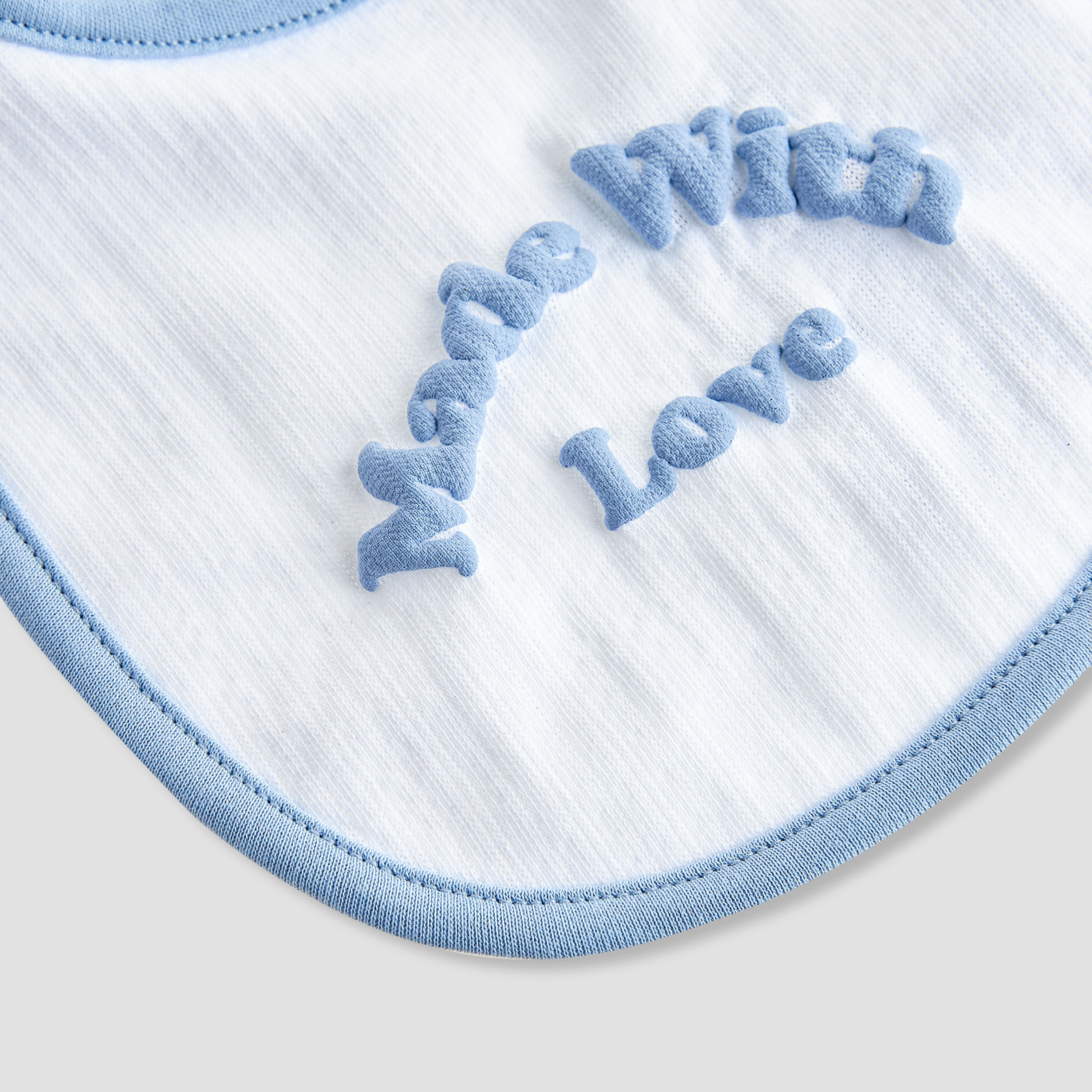 Juniors Slogan Print Bib with Button Closure-baby-feeding-bibs-image-2