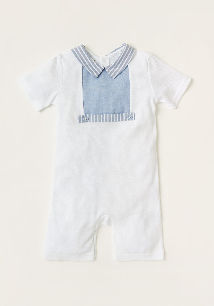 GIggles Striped Romper with Short Sleeves-Rompers%2C Dungarees and Jumpsuits-image-0
