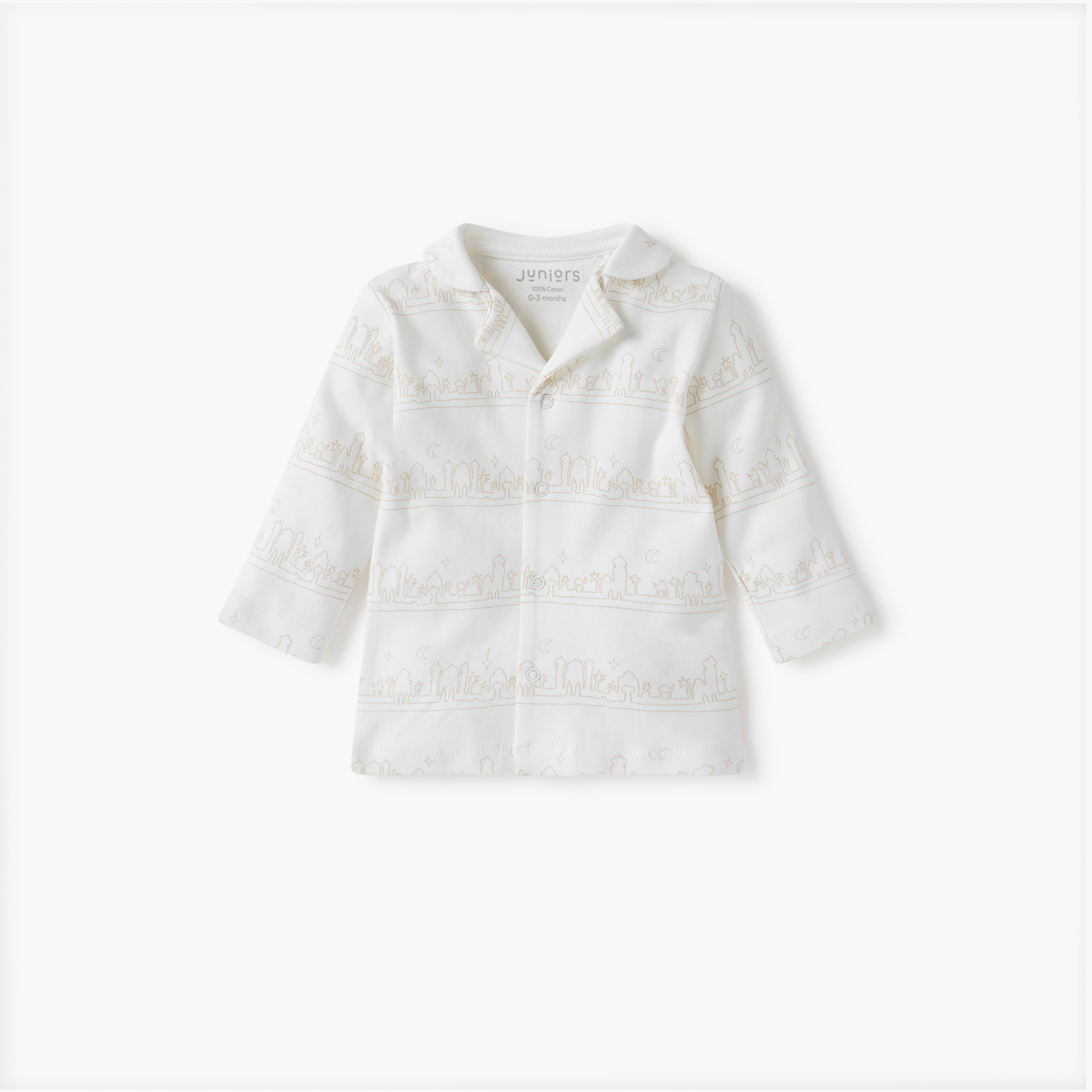 Juniors Printed Shirt and Pyjama Set-baby-boys-clothing-nightwear-pyjamasets-image-2