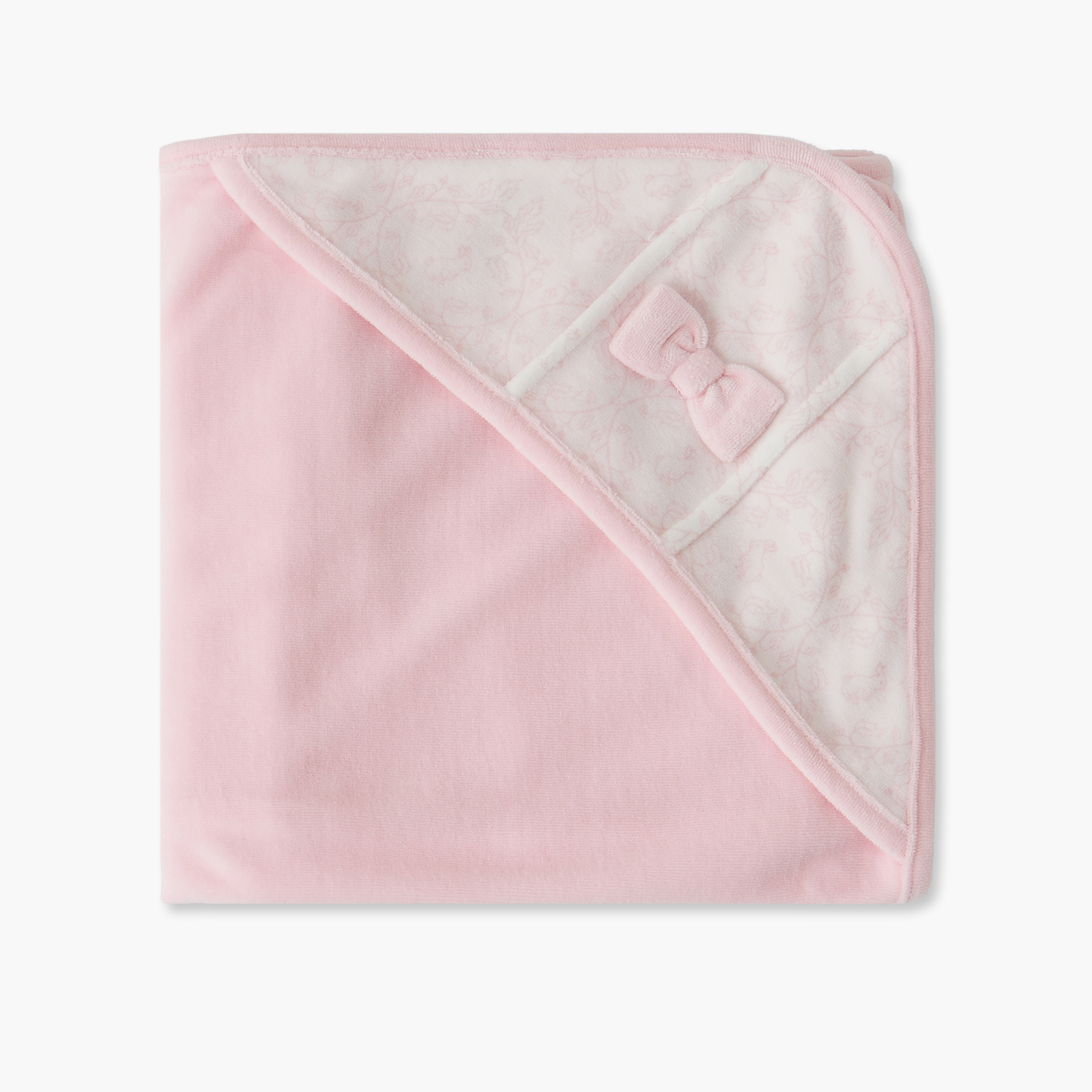 بطانية مواليد بقبعة وزينة فيونكة من جيجلز-baby-nursery-blanketsandswaddles-receivingblankets-image-3