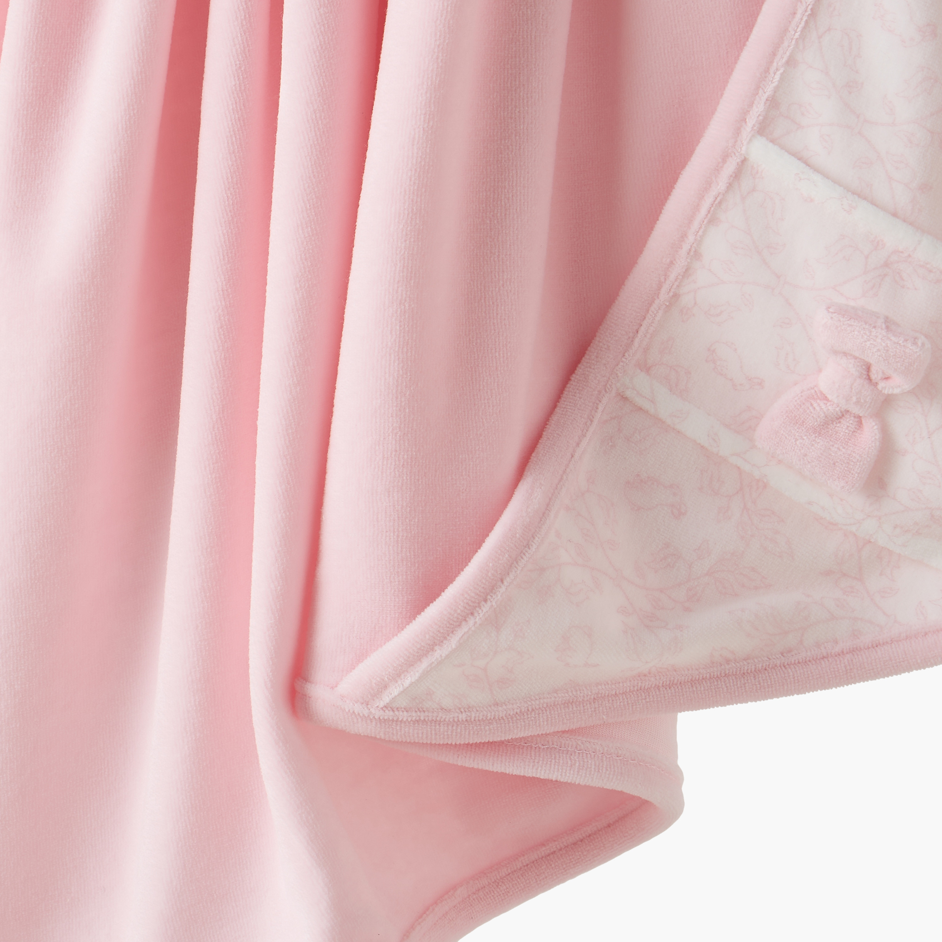 بطانية مواليد بقبعة وزينة فيونكة من جيجلز-baby-nursery-blanketsandswaddles-receivingblankets-image-4