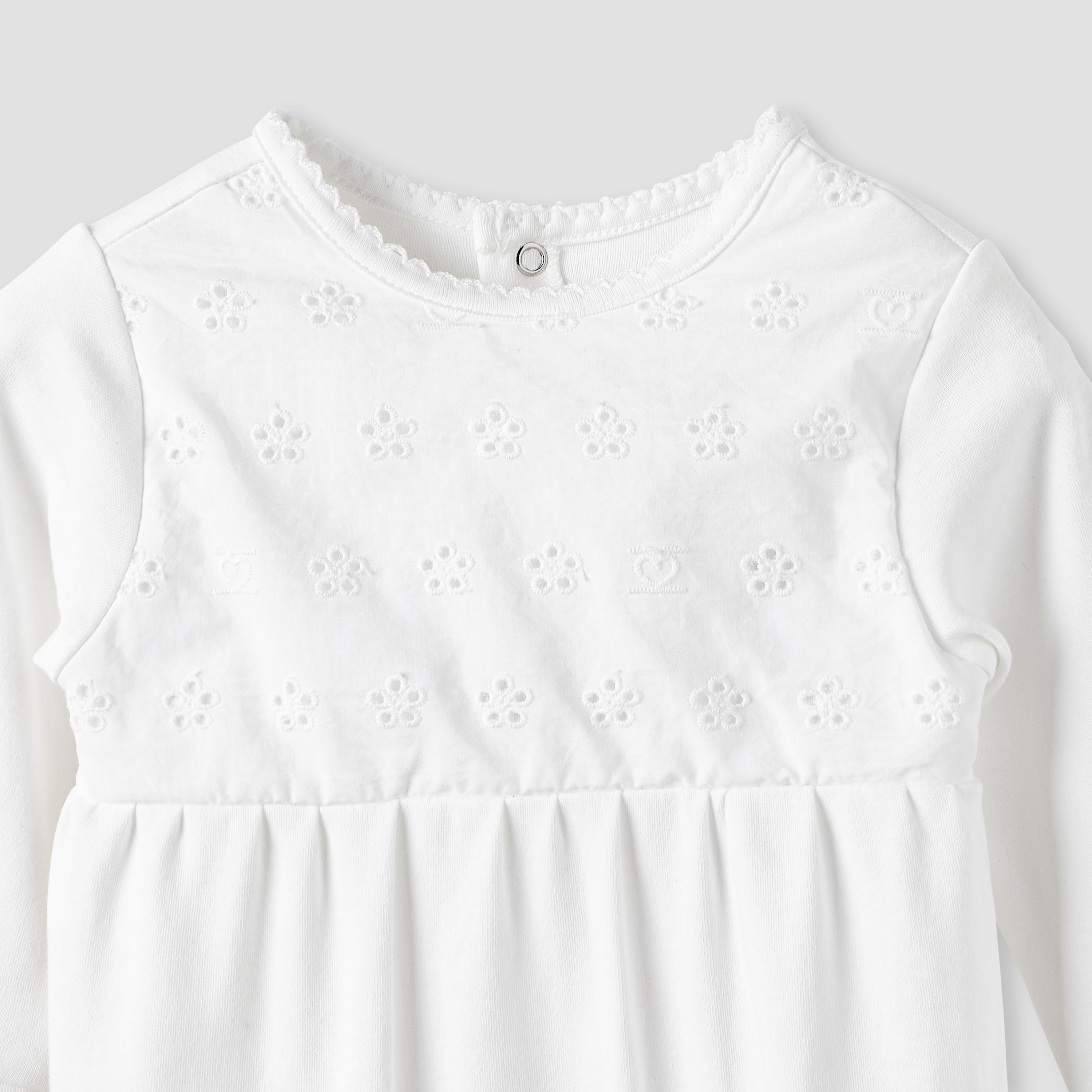Juniors Textured Sleepsuit with Long Sleeves-baby-girls-clothing-nightwear-sleepsuits-image-3