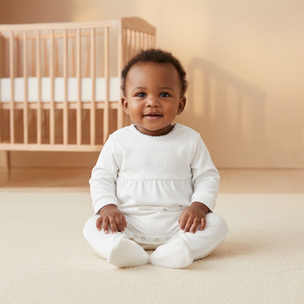 Juniors Textured Sleepsuit with Long Sleeves-baby-girls-clothing-nightwear-sleepsuits-image-8