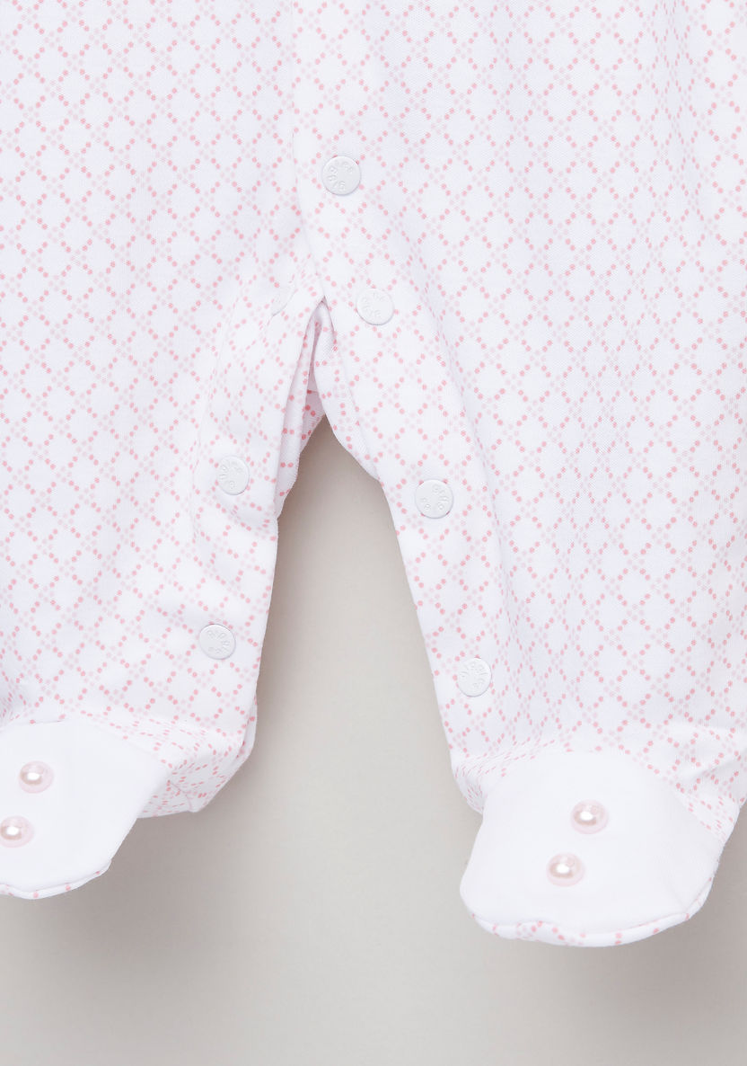 Giggles Printed Sleepsuit with Long Sleeves and Button Closure-Sleepsuits-image-1