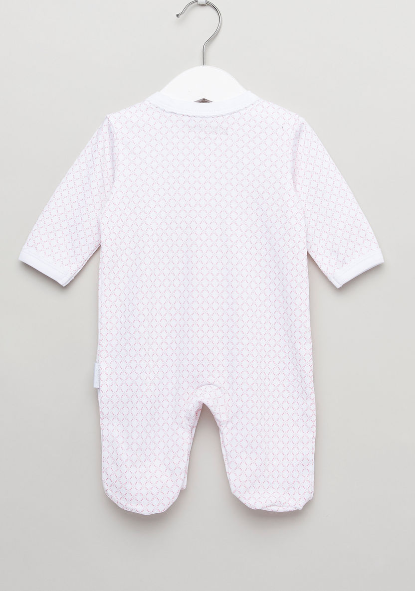 Giggles Printed Sleepsuit with Long Sleeves and Button Closure-Sleepsuits-image-2