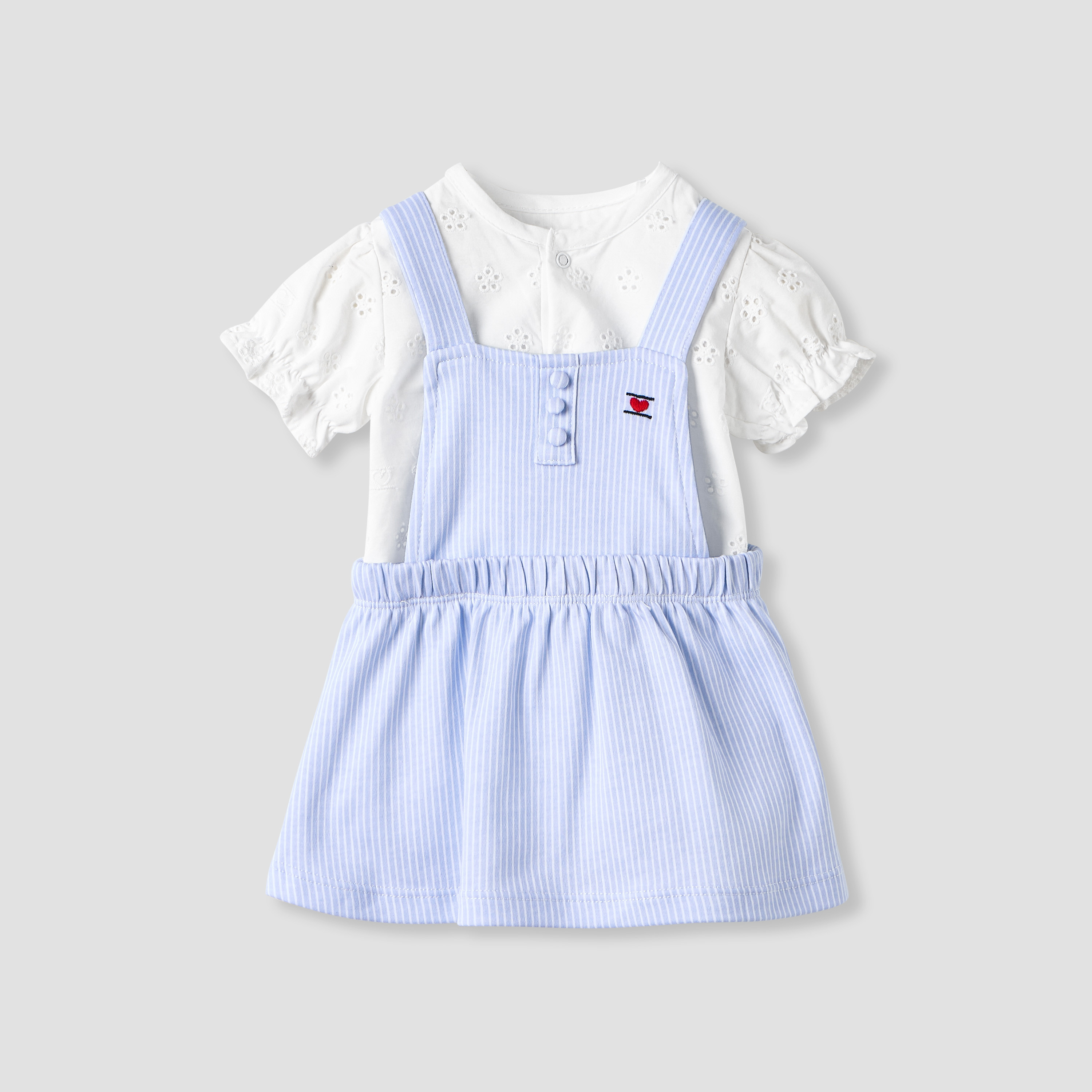 طقم دونغري وبلوزة شيفلي بارزة الملمس من جونيورز-baby-girls-clothing-rompers-image-6