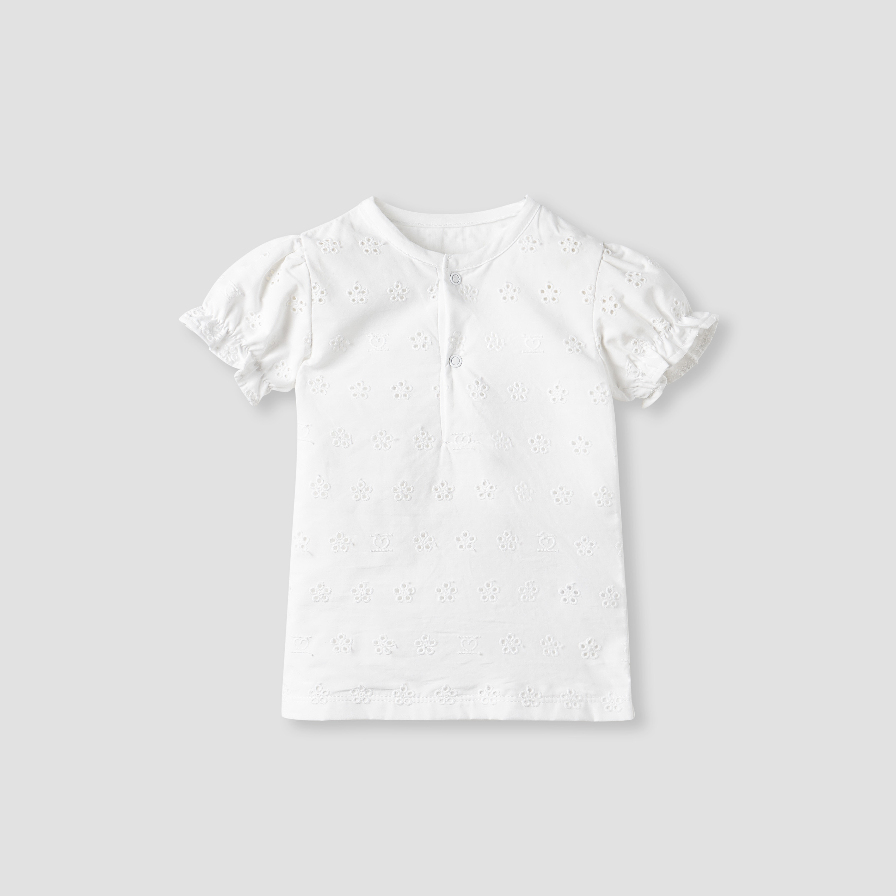 طقم دونغري وبلوزة شيفلي بارزة الملمس من جونيورز-baby-girls-clothing-rompers-image-5