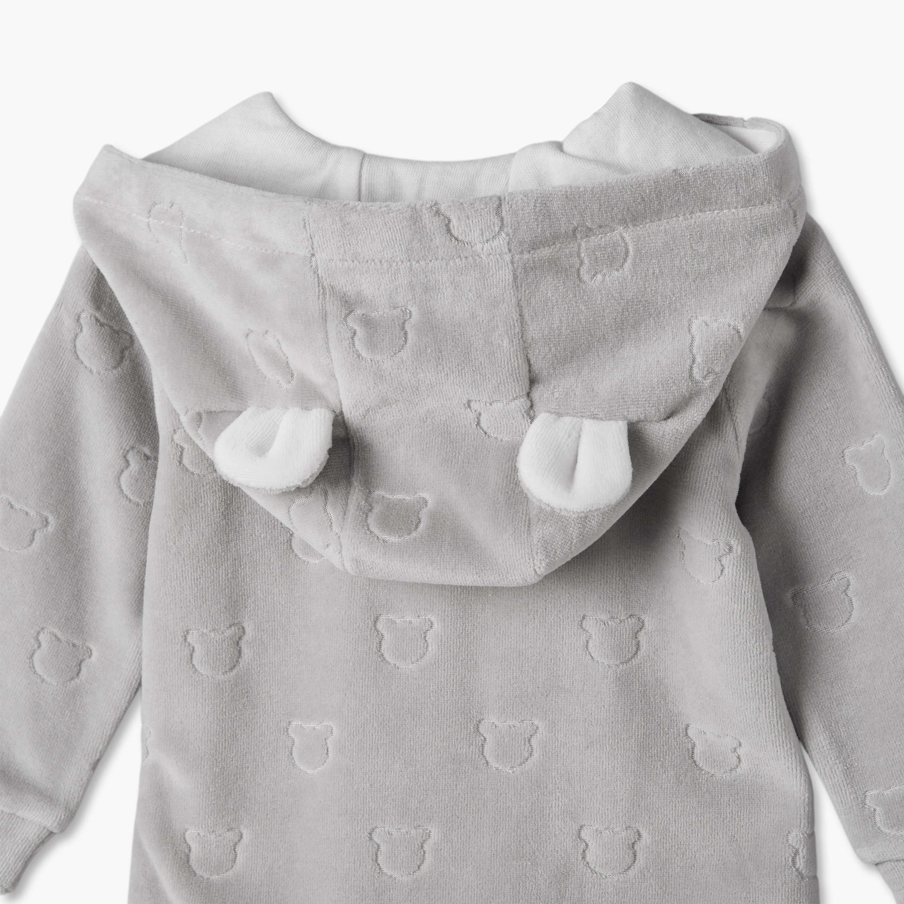 بدلة نوم بياقة بقبعة وأكمام طويلة بتطريز دب من جيجلز-baby-boys-clothing-nightwear-sleepsuits-image-5