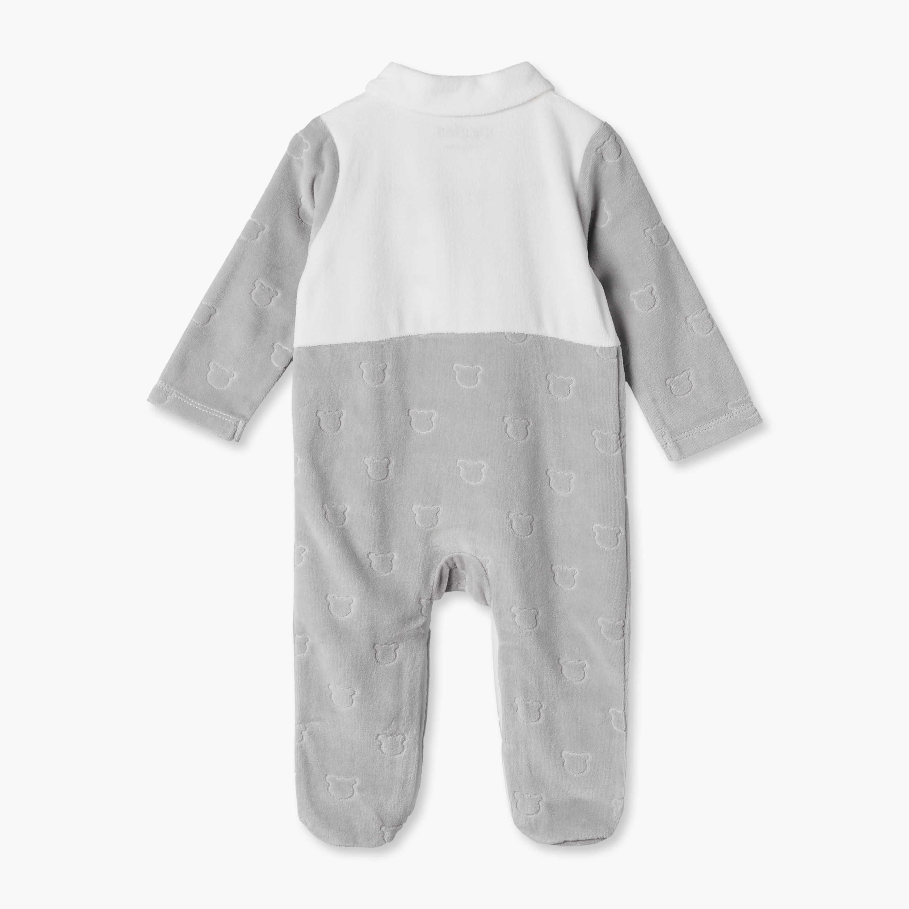 بدلة نوم بياقة عادية وأكمام طويلة بتطريز دب من جيجلز-baby-boys-clothing-nightwear-sleepsuits-image-2