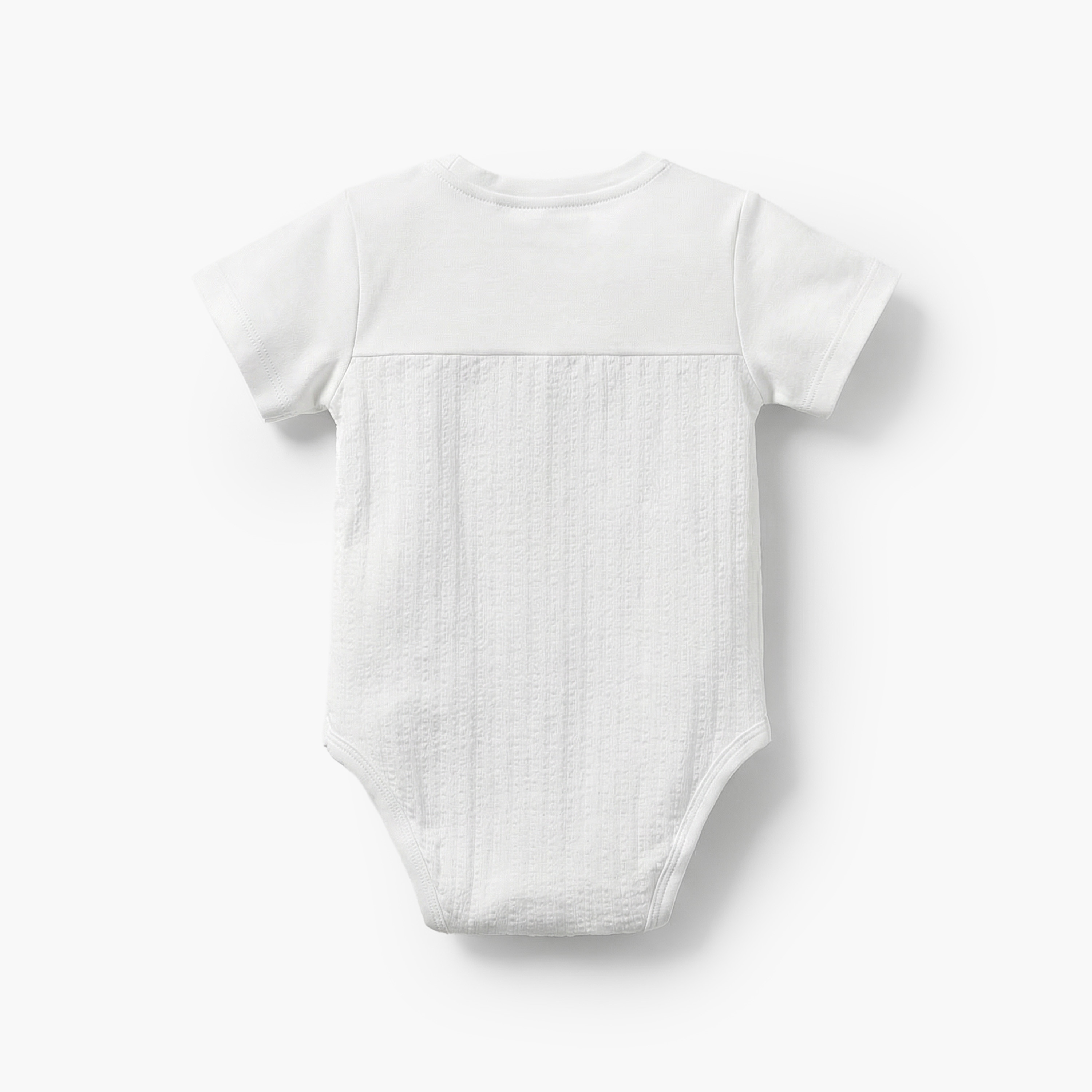Giggles Round Neck Short Sleeves Bodysuit with Textured Design-baby-boys-clothing-bodysuits-image-3