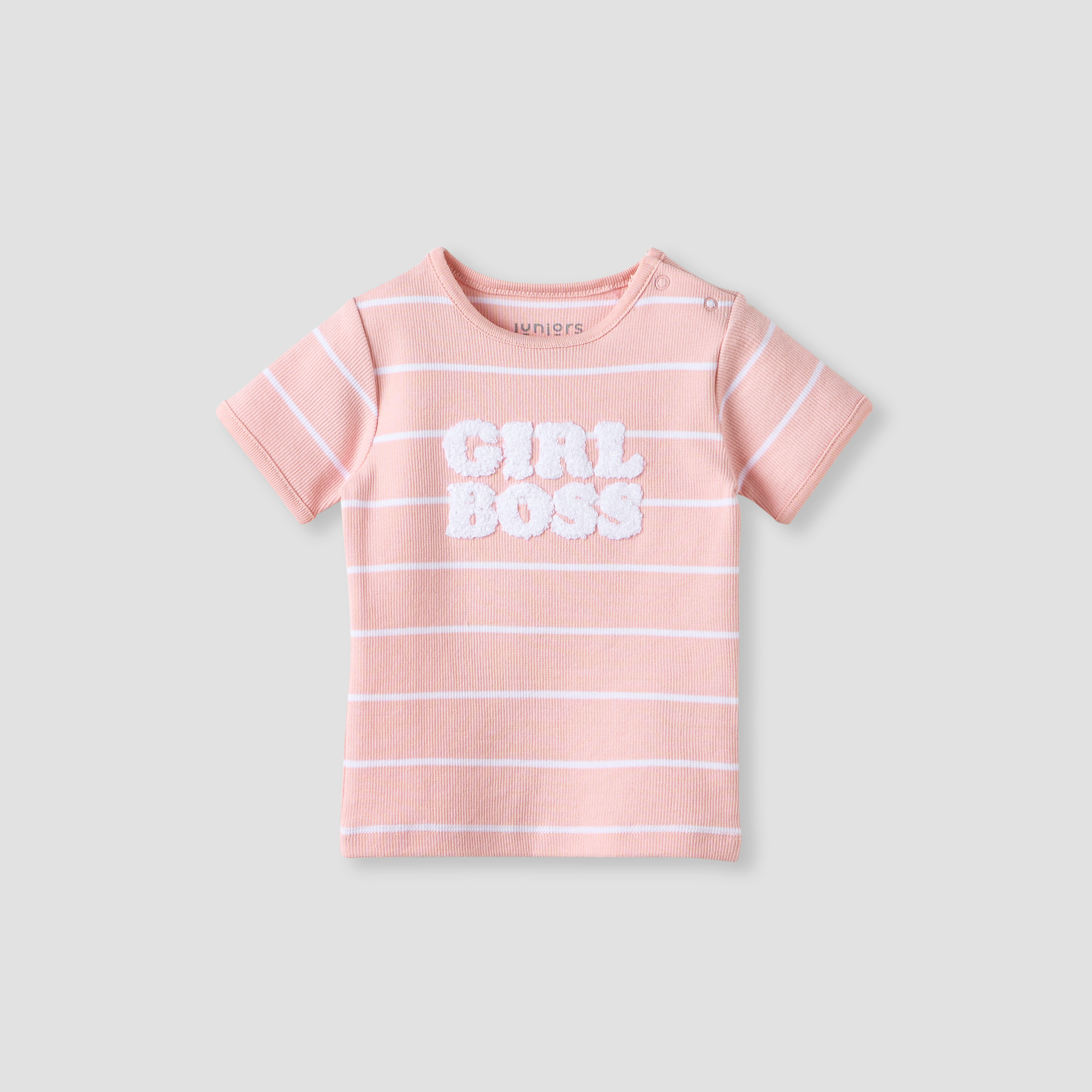 Juniors Striped T-shirt and Shorts Set-baby-girls-clothing-nightwear-pyjamasets-image-2