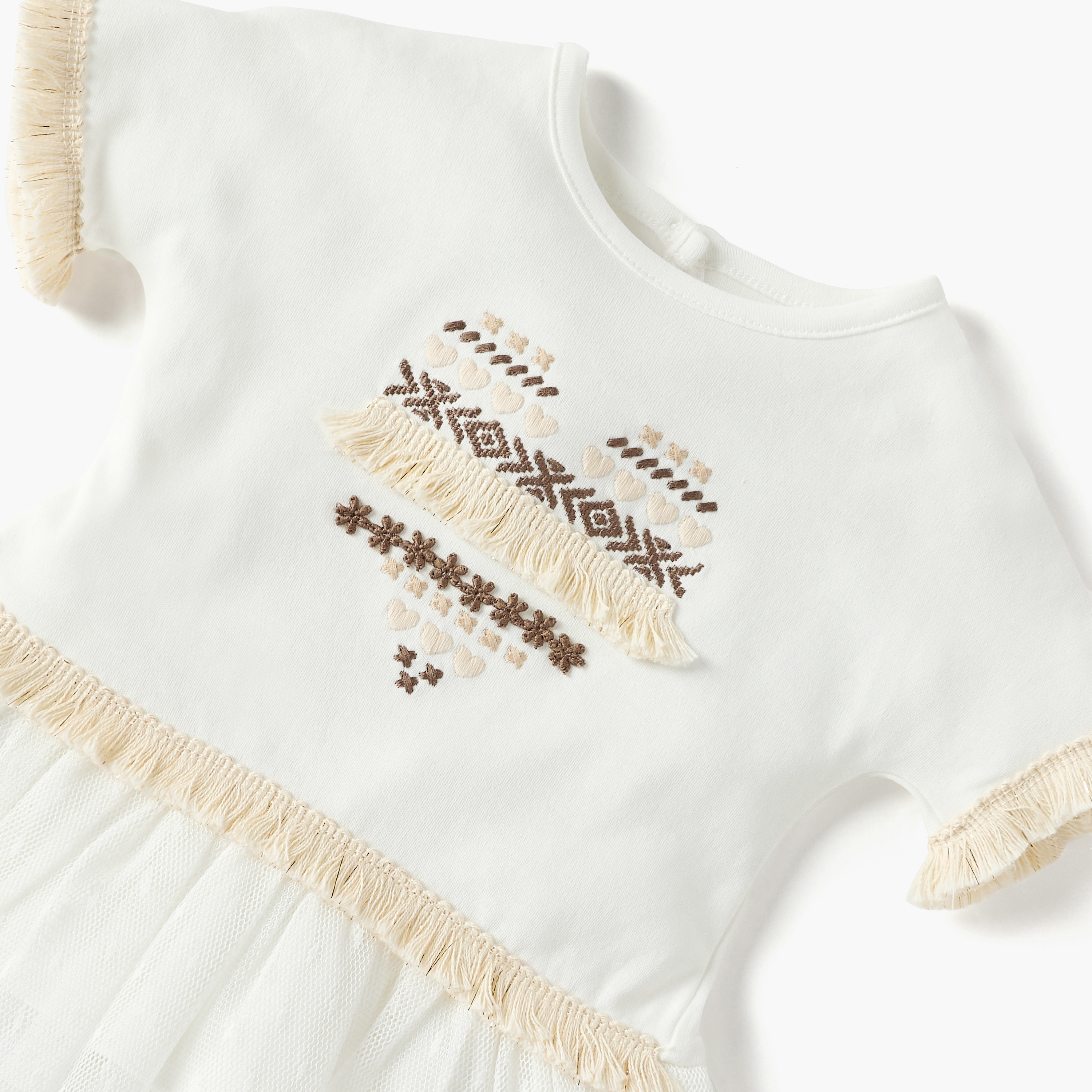 طقم بنطلون بيجاما وبلوزة مطرزة من جونيورز-baby-girls-clothing-nightwear-pyjamasets-image-4