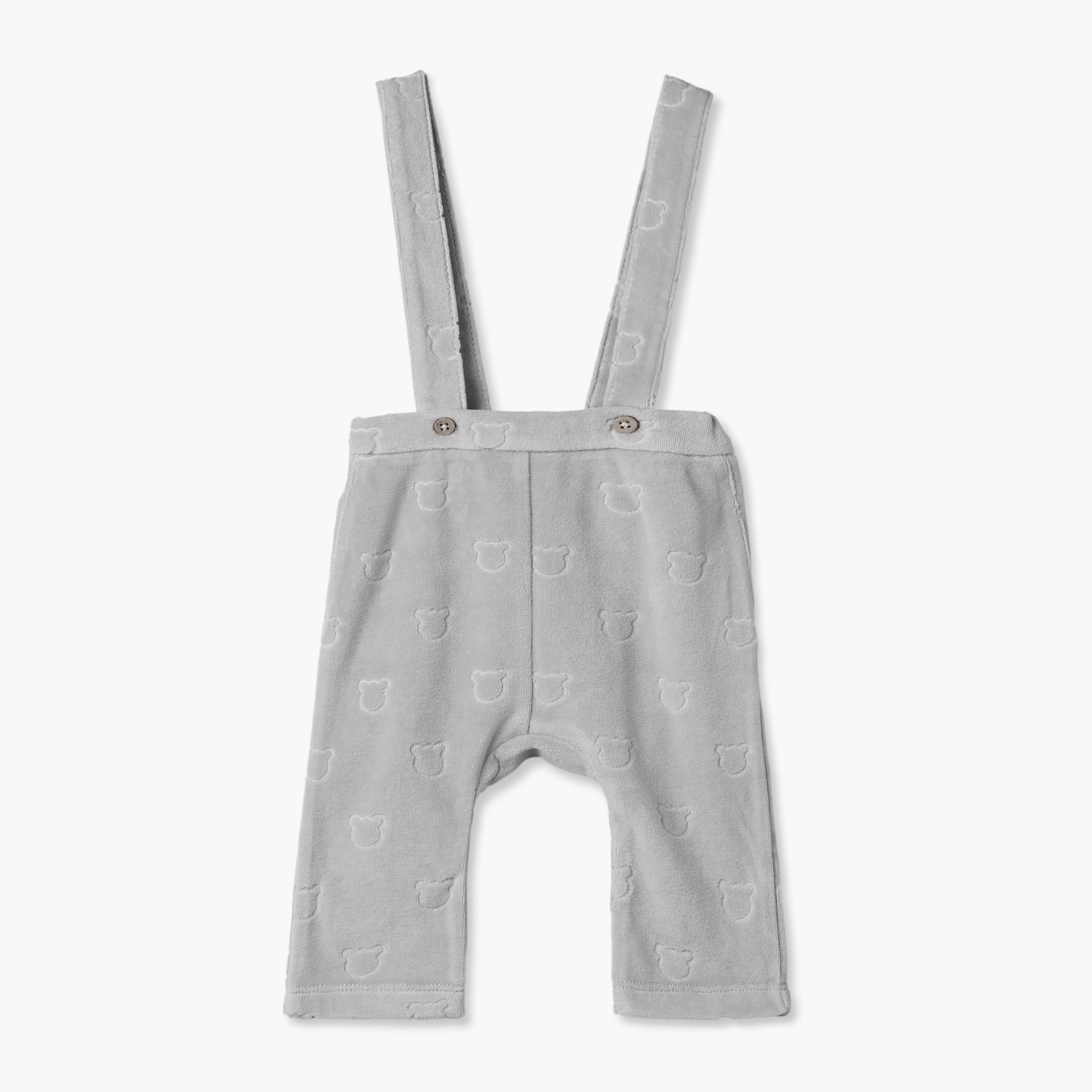 Giggles Collared Long Sleeves Shirt and Dungaree Set with Bear Embroidery-baby-boys-clothing-winterwear-setsandcoords-image-5