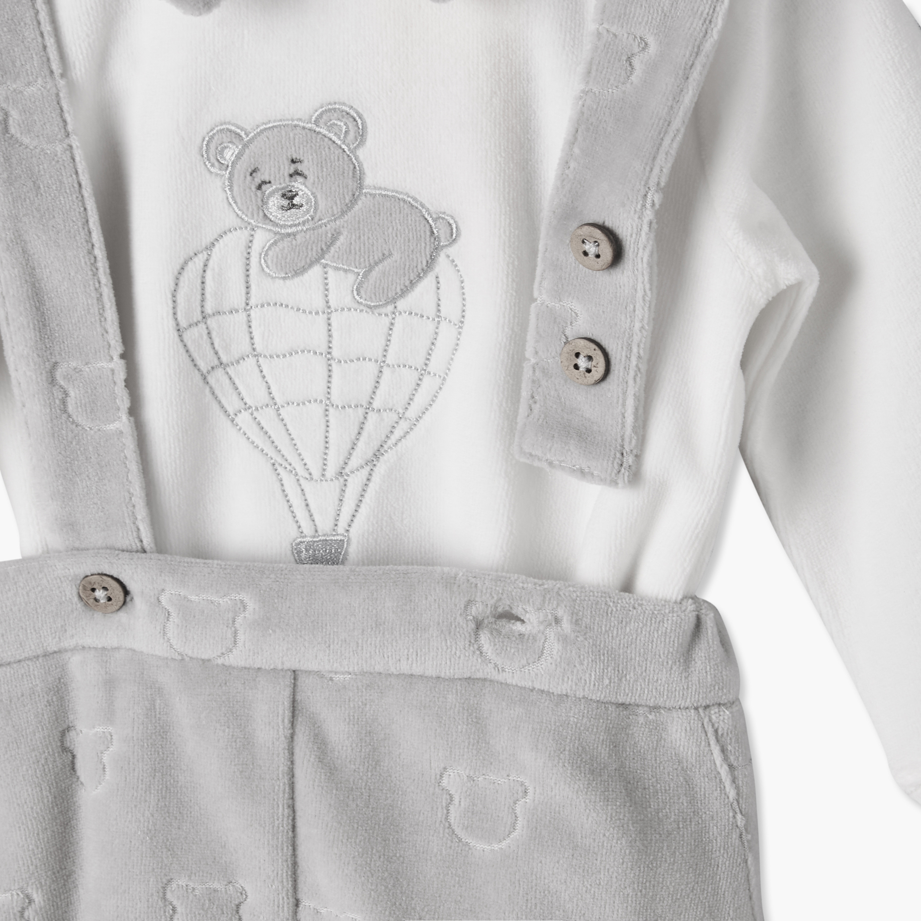 Giggles Collared Long Sleeves Shirt and Dungaree Set with Bear Embroidery-baby-boys-clothing-winterwear-setsandcoords-image-8