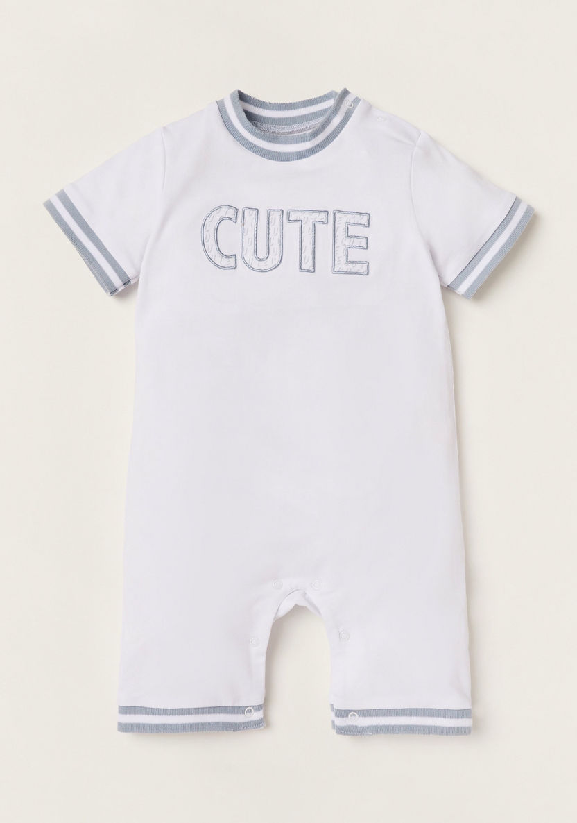 Giggles Embroidered Rompers with Short Sleeves-Rompers%2C Dungarees and Jumpsuits-image-0