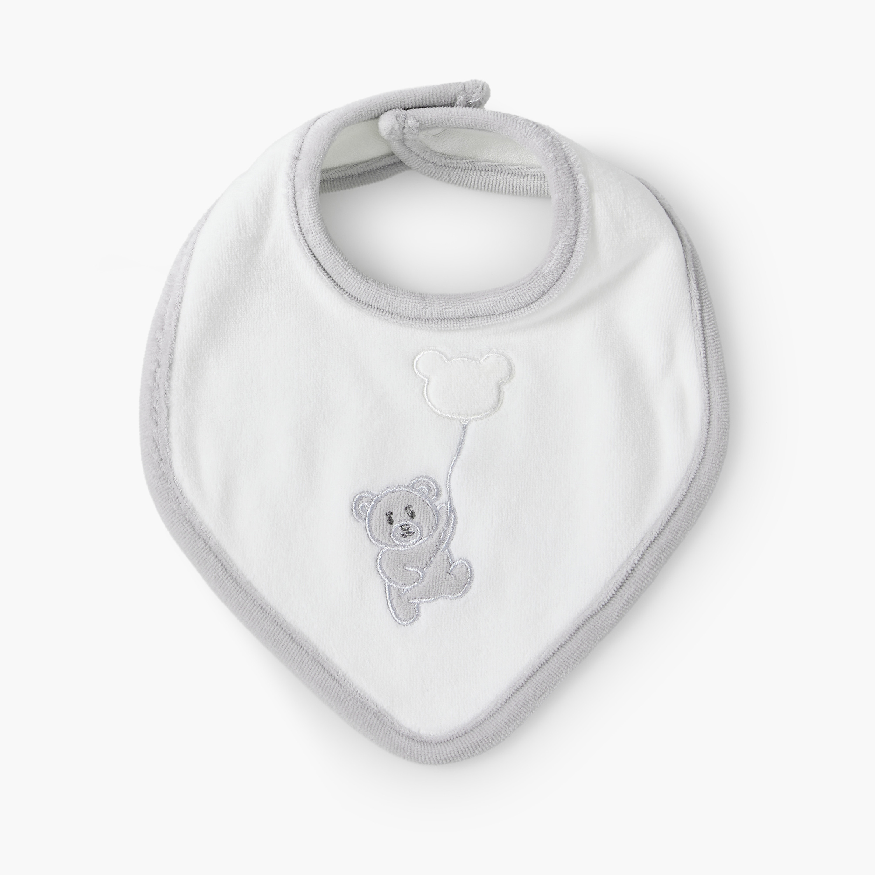 Giggles Baby Bib with Bear Embroidery-baby-feeding-bibs-image-1