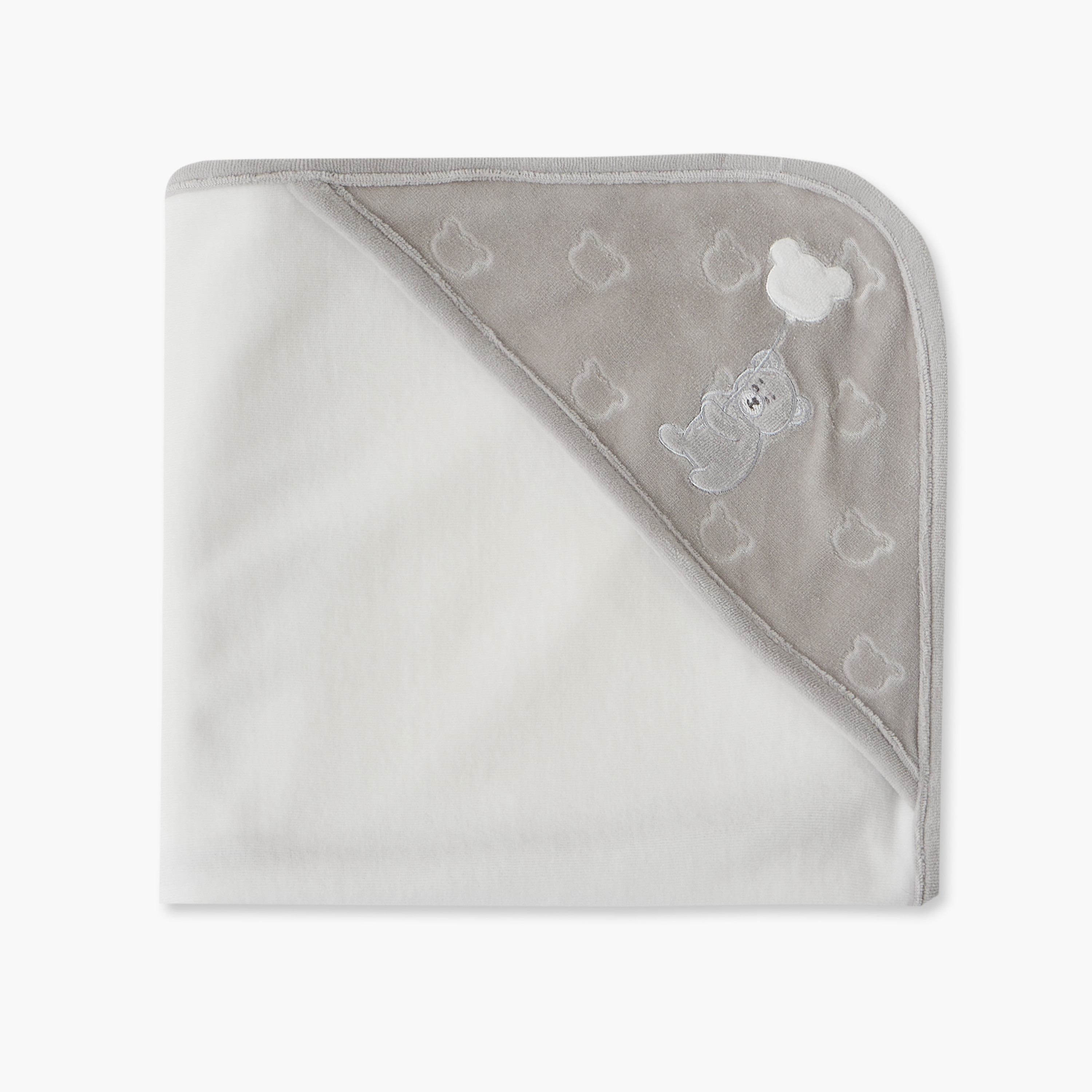 بطانية مواليد بقبعة وتطريزات دب من جيجلز-baby-nursery-blanketsandswaddles-receivingblankets-image-3