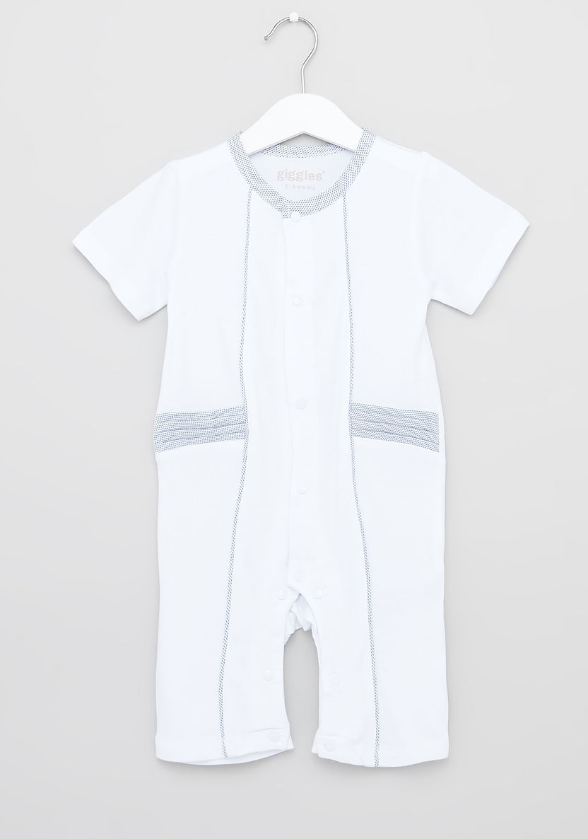 Giggles Solid Romper with Short Sleeves-Rompers%2C Dungarees and Jumpsuits-image-0