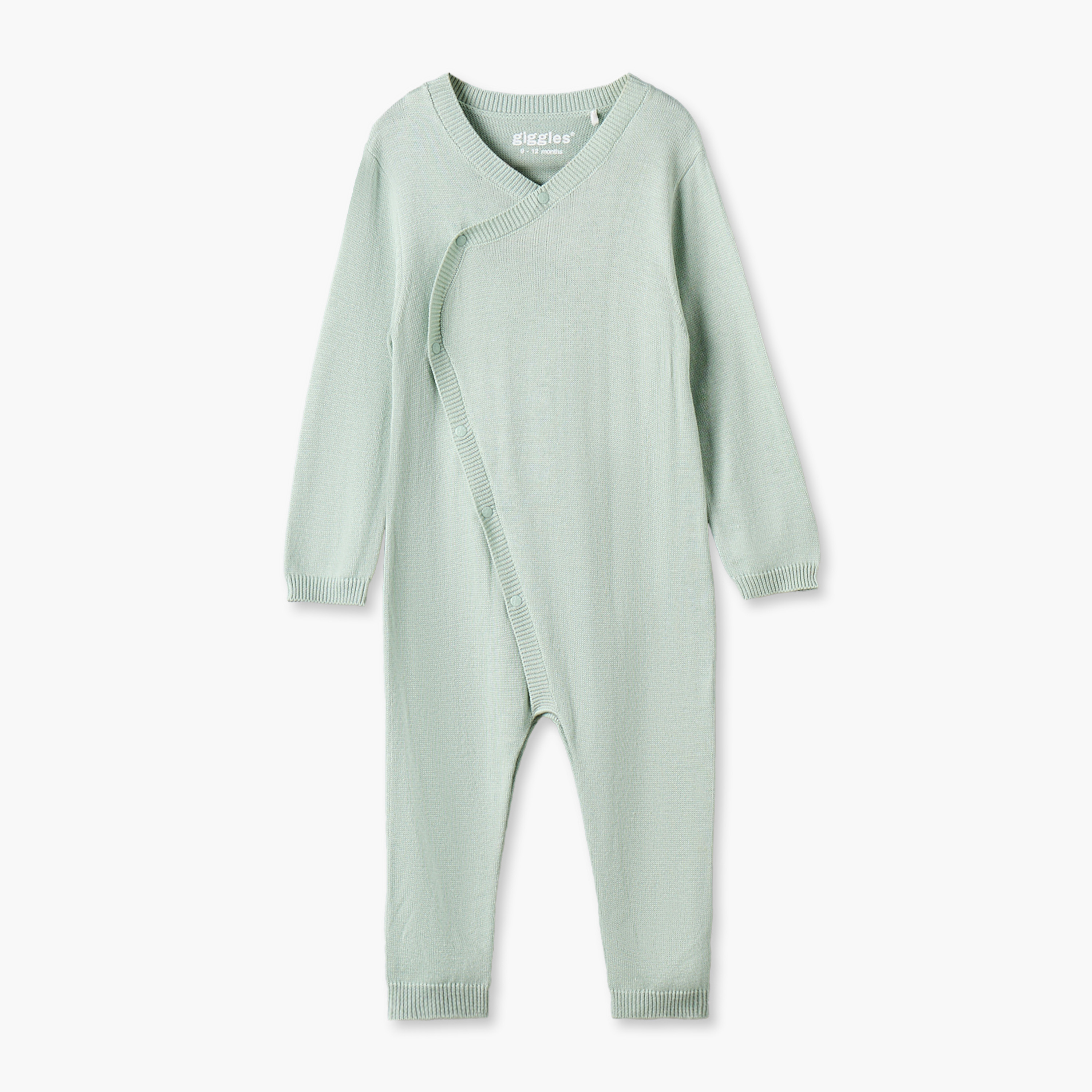 Giggles Cotton V-neck Long Sleeves Sleepsuit with Buttons-baby-boys-clothing-nightwear-sleepsuits-image-1