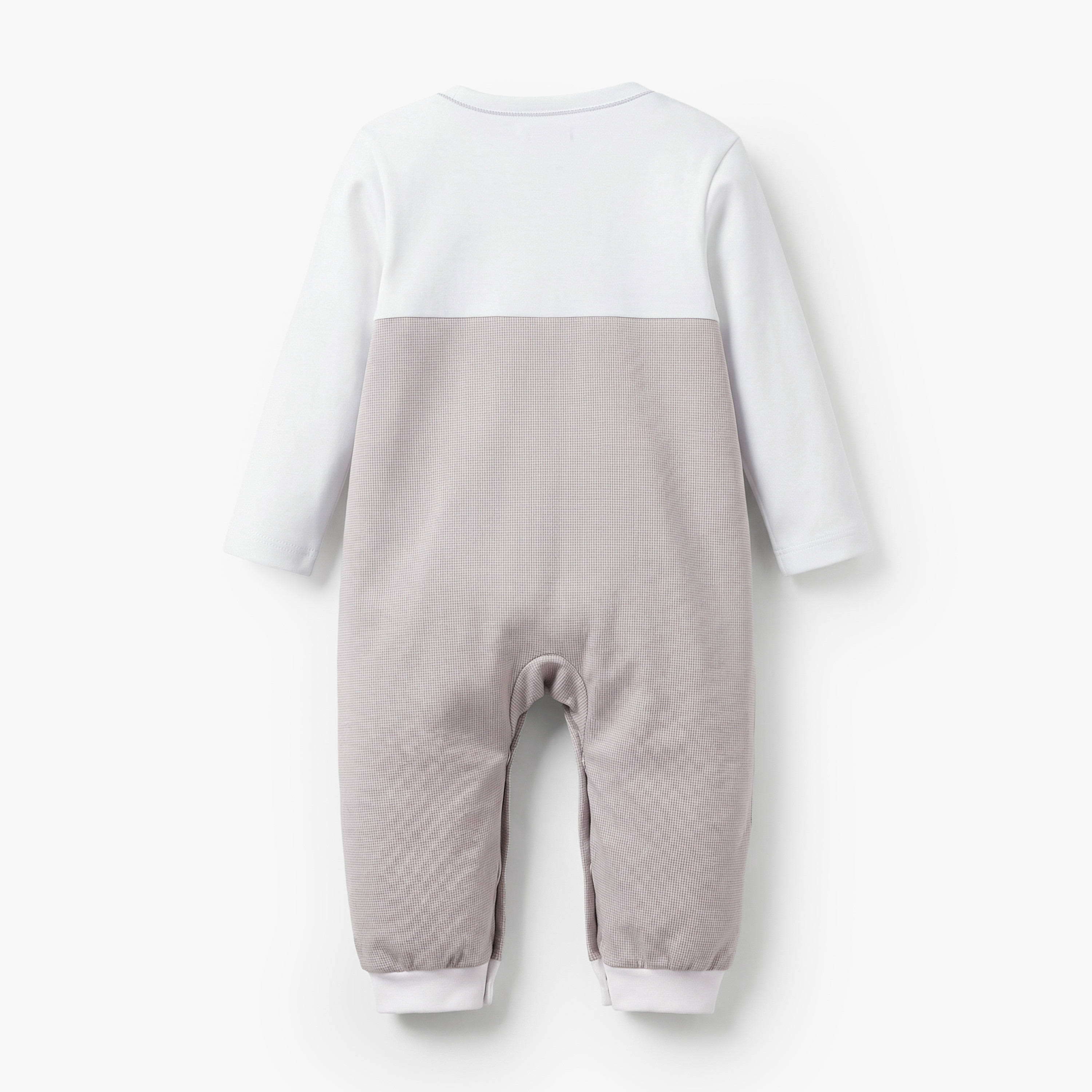 Giggles Cotton Collared Long Sleeves Sleepsuit with Stripes-baby-boys-clothing-nightwear-sleepsuits-image-3