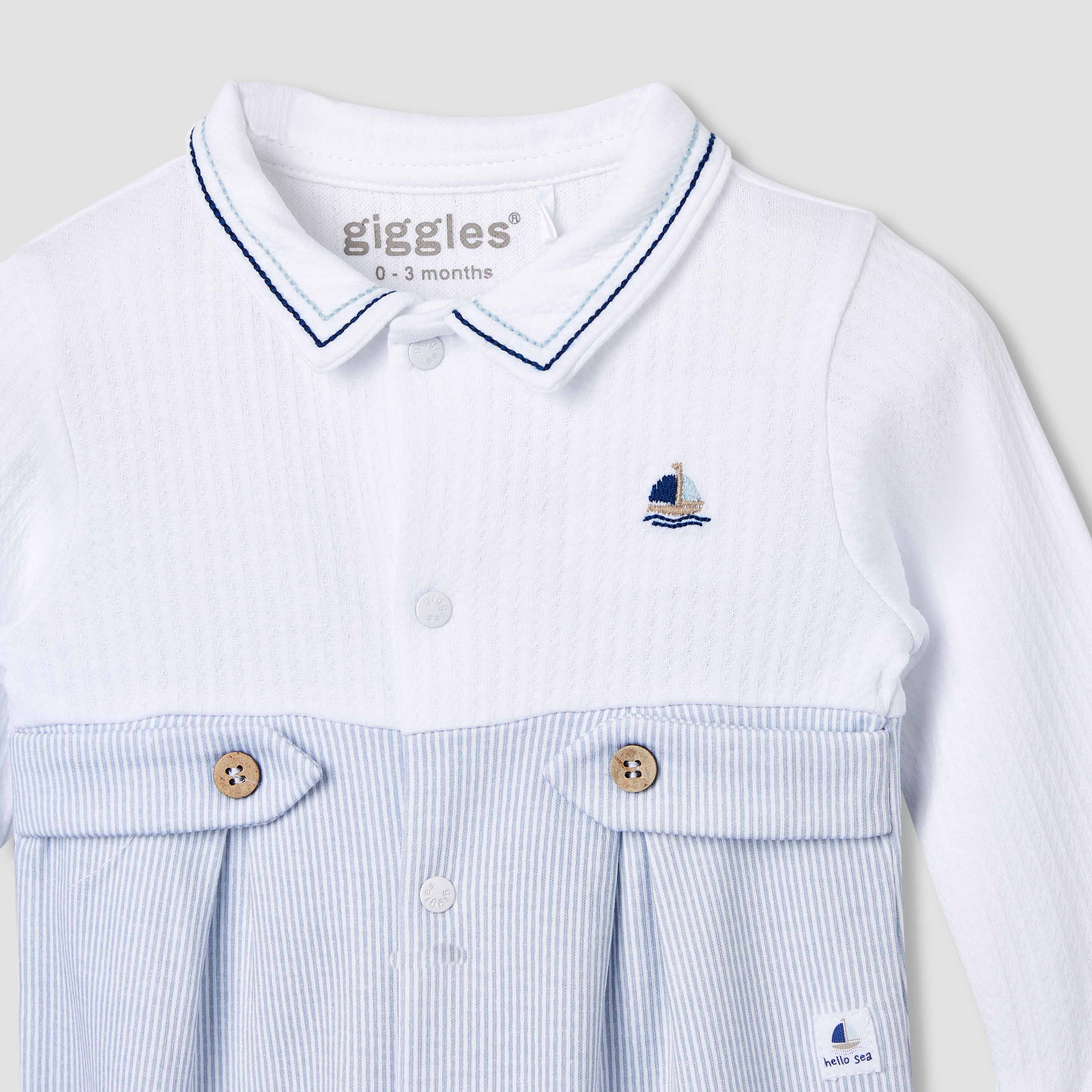Giggles Striped Collared Sleepsuit with Long Sleeves-baby-boys-clothing-nightwear-sleepsuits-image-3