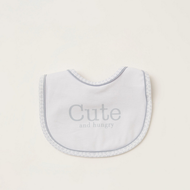 Giggles Printed Bib with Snap Button Closure
