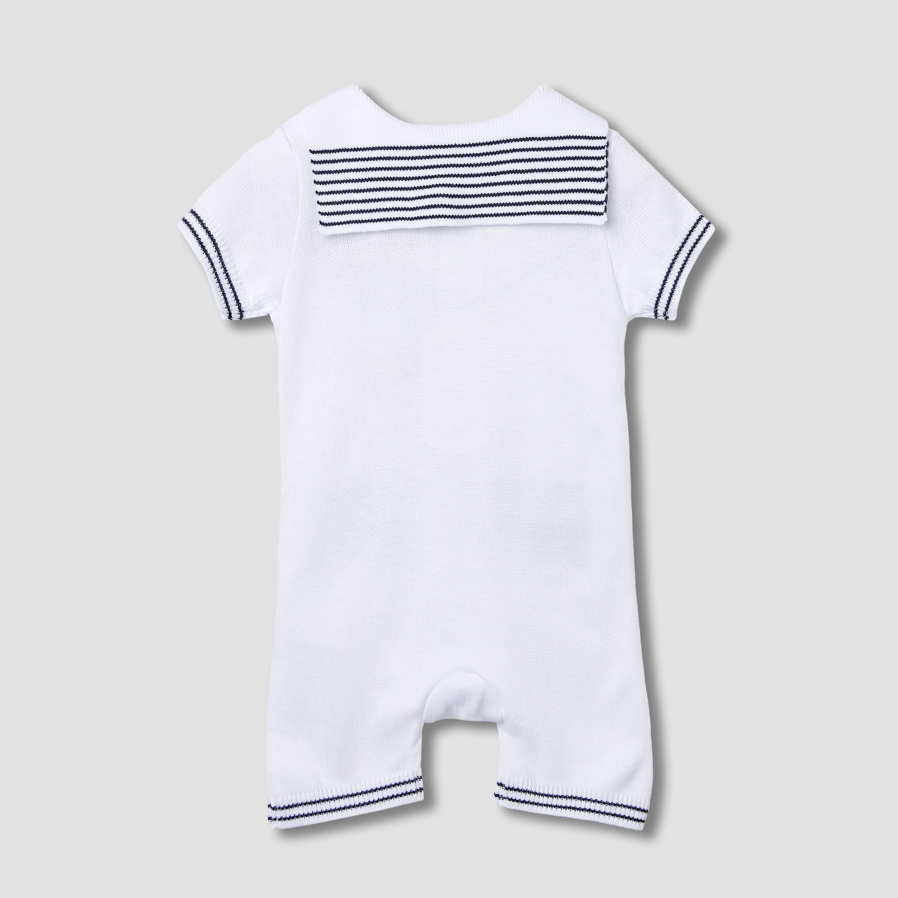 Giggles Striped Romper with Short Sleeves-baby-boys-clothing-rompers-image-2