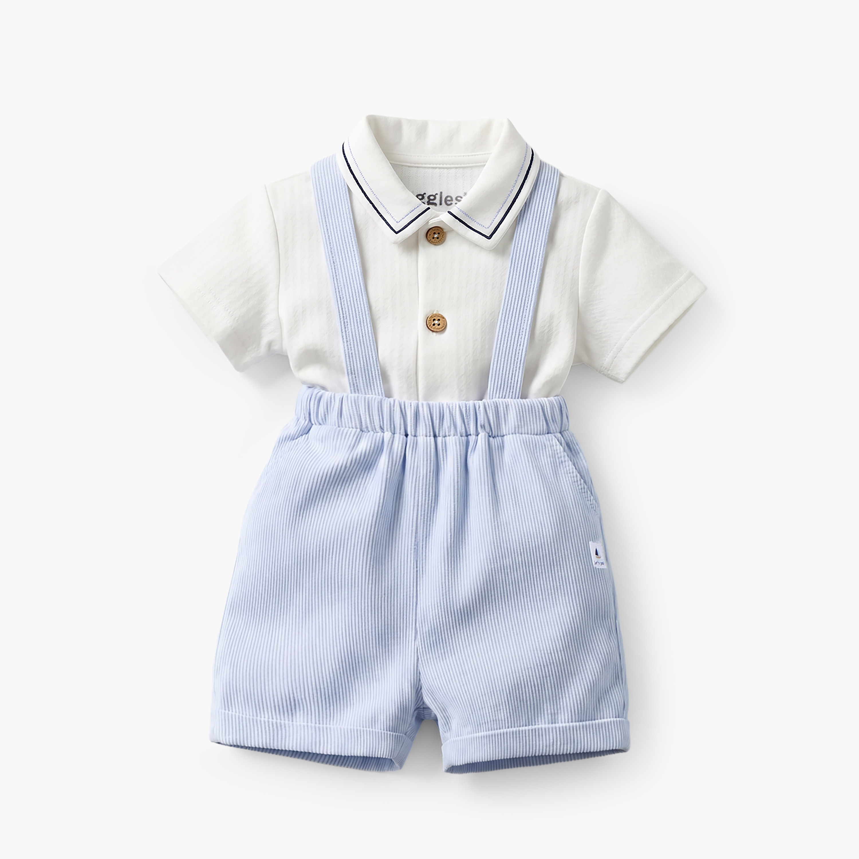 Giggles Striped T-shirt and Pyjama Set-baby-boys-clothing-nightwear-pyjamasets-image-1