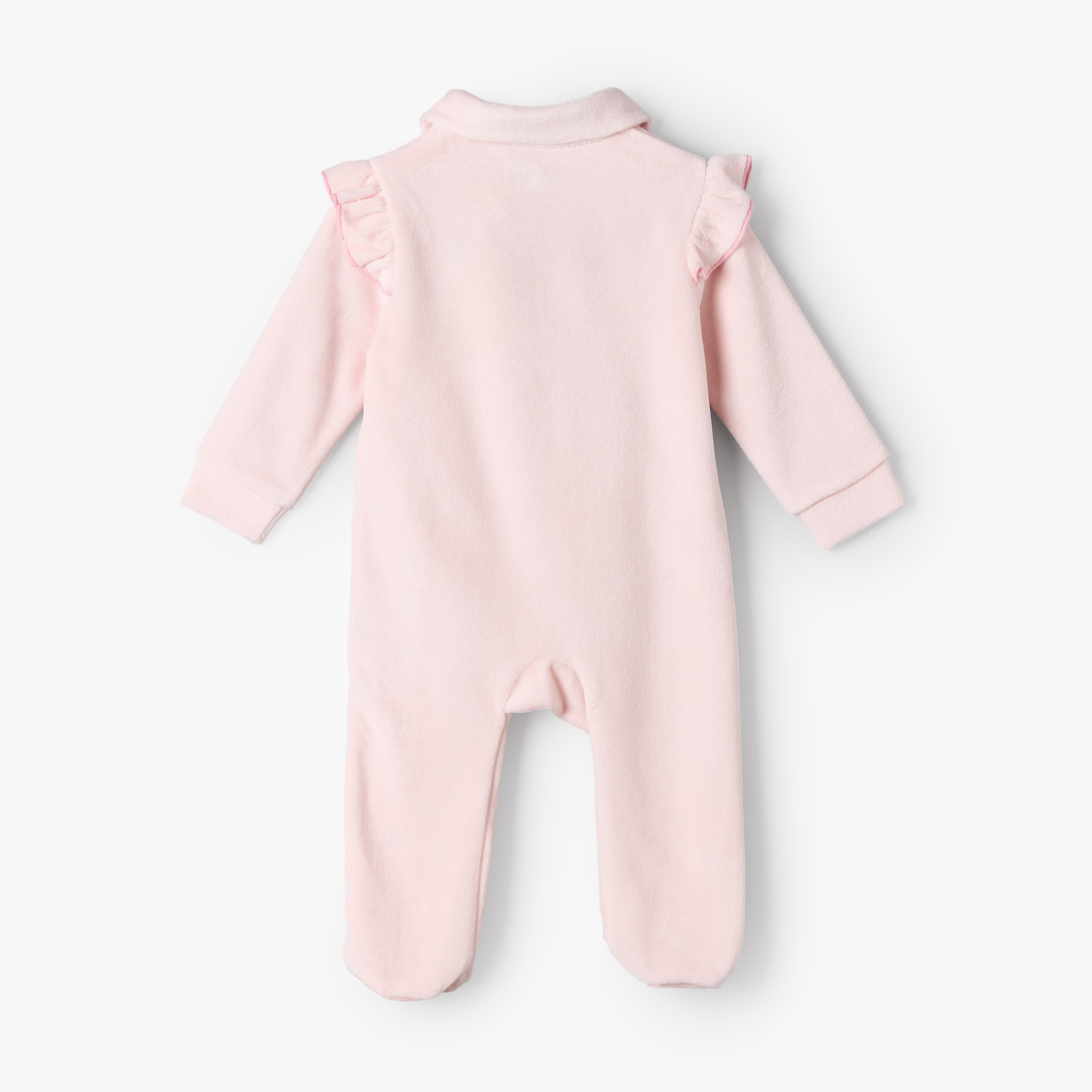 بدلة نوم بياقة وأكمام طويلة بتطريز أرنب من جونيورز-baby-girls-clothing-nightwear-sleepsuits-image-3