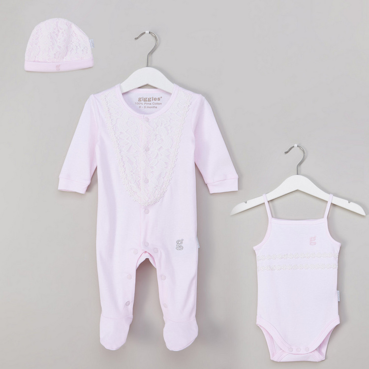 Giggles Textured 3-Piece Clothing Set