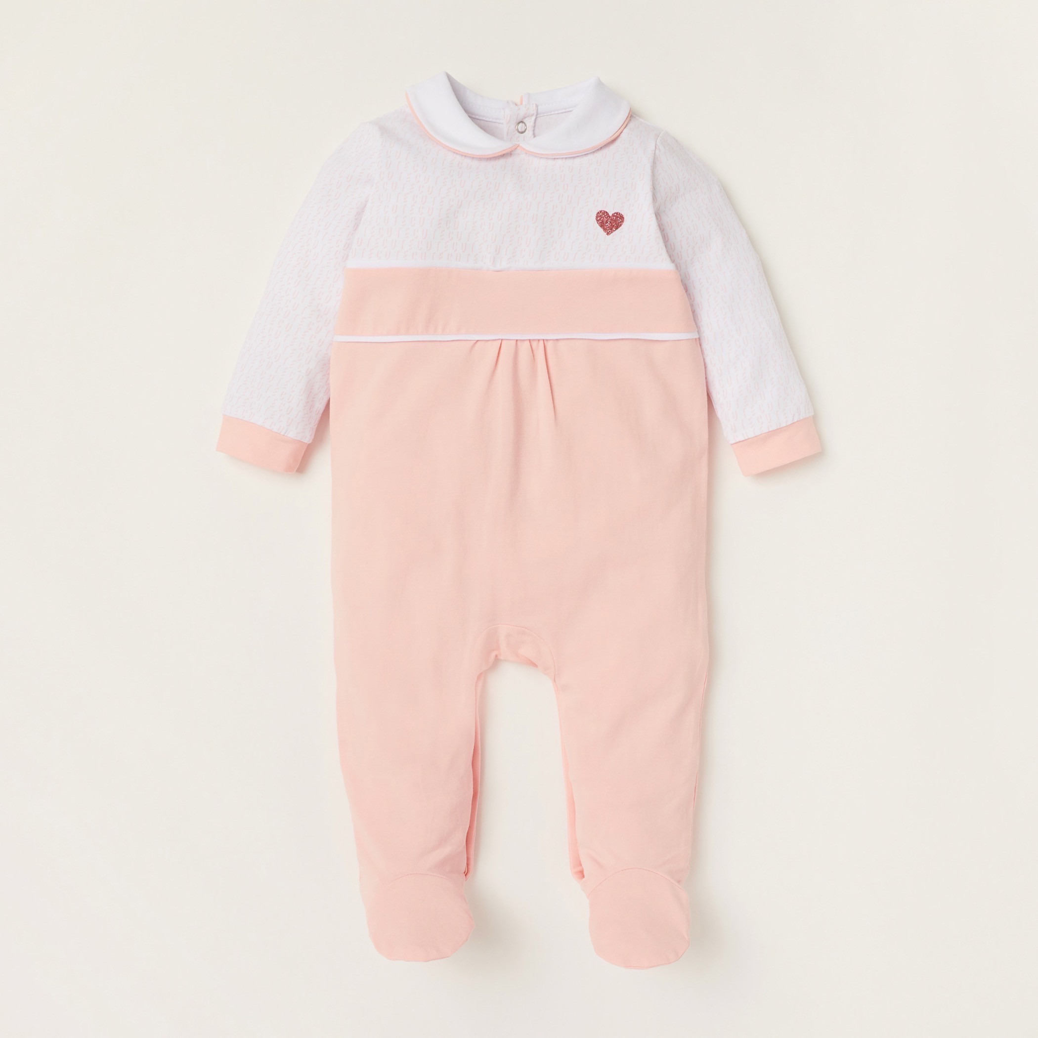 Giggles Printed Closed Feet Sleepsuit with Long Sleeves-baby-girls-clothing-nightwear-sleepsuits-image-1