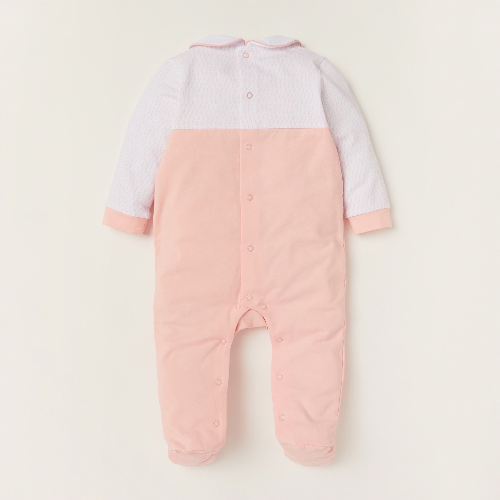 Giggles Printed Closed Feet Sleepsuit with Long Sleeves-baby-girls-clothing-nightwear-sleepsuits-image-4