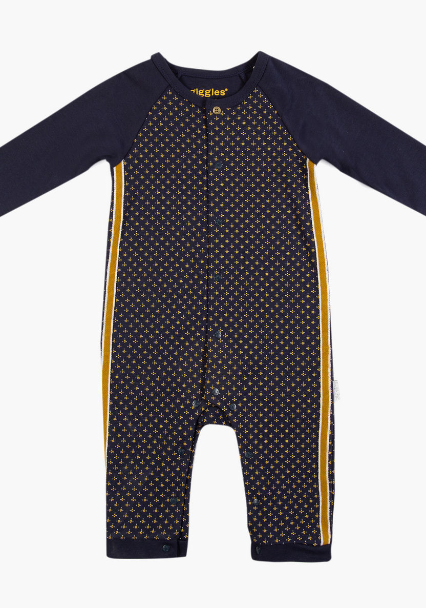 Giggles Sleepsuit with Round Neck and Long Sleeves-Sleepsuits-image-0