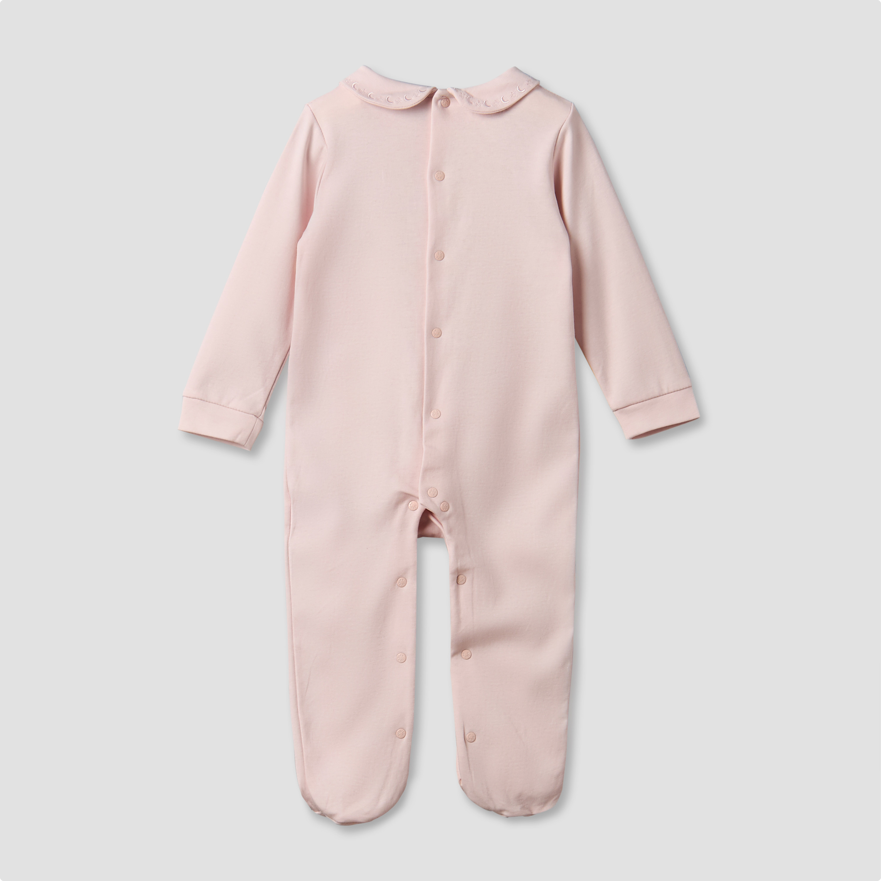Giggles Cotton Collared Neck Long Sleeve Sleepsuit with Embroidery-baby-girls-clothing-nightwear-sleepsuits-image-3