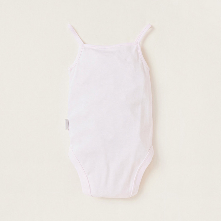 Giggles Embroidered Detail Bodysuit with Press Button Closure