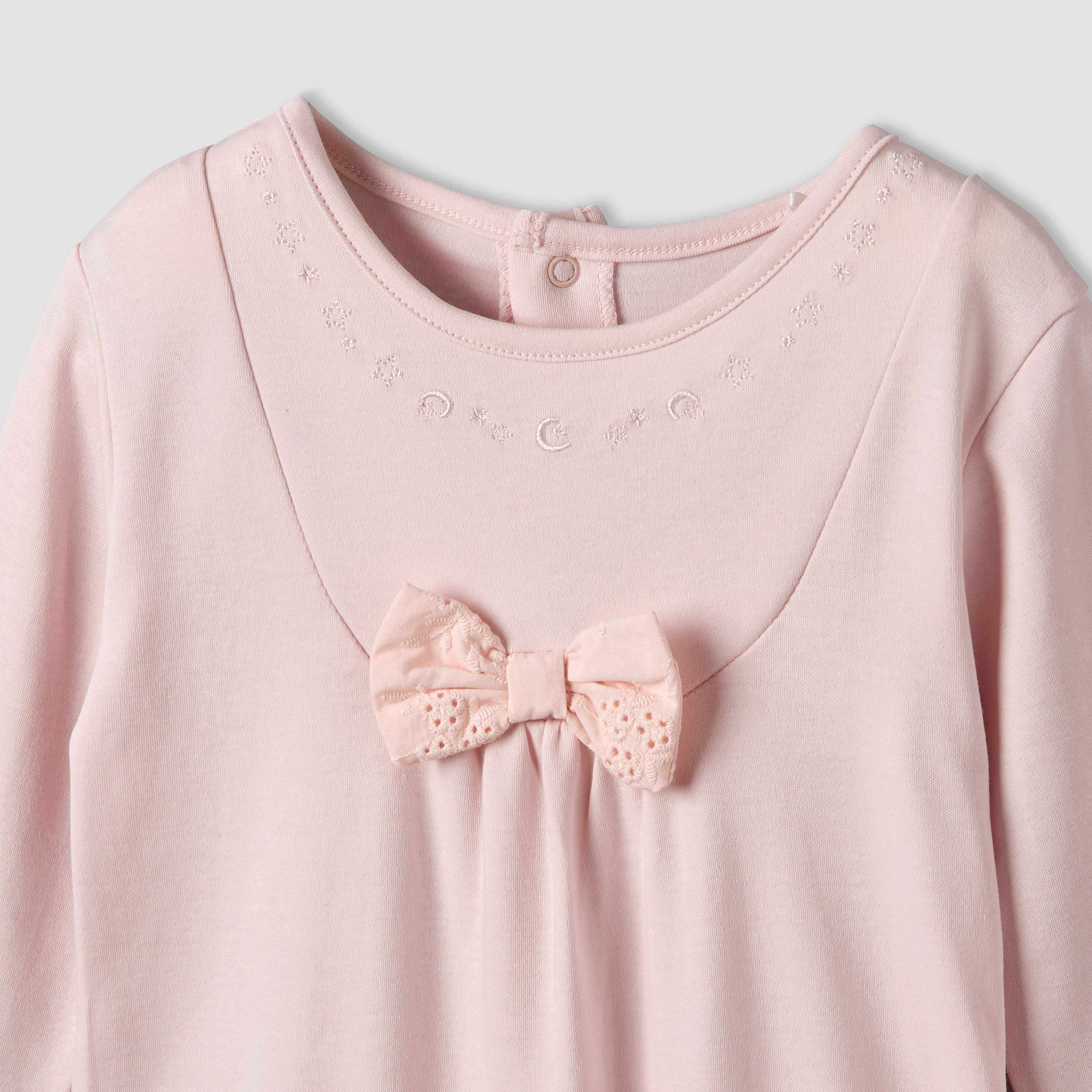 Giggles Cotton Round Neck Long Sleeve Sleepsuit with Snap Button Closure-baby-girls-clothing-nightwear-sleepsuits-image-4