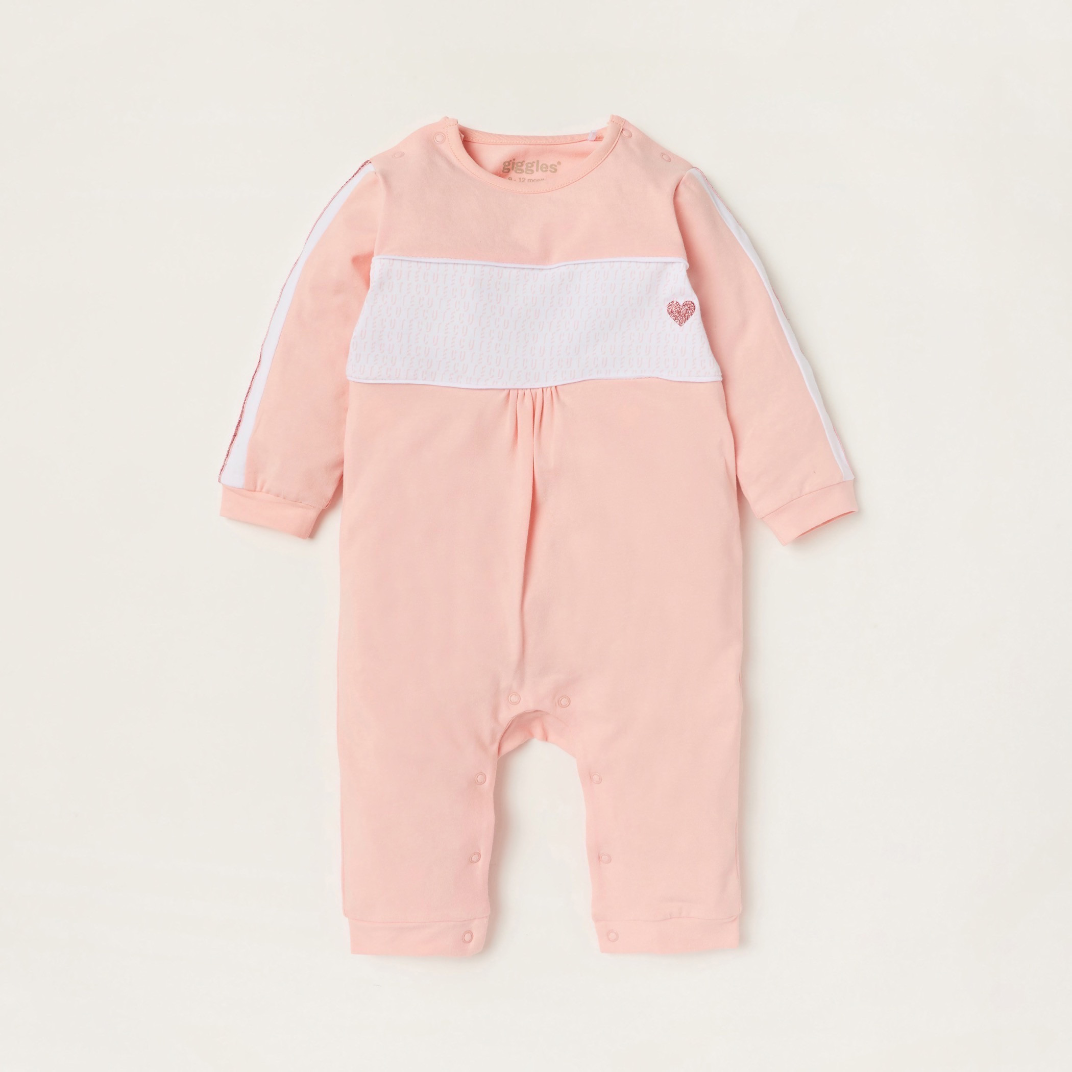 Giggles Round Neck Sleepsuit with Long Sleeves and Button Closure-baby-girls-clothing-nightwear-sleepsuits-image-1