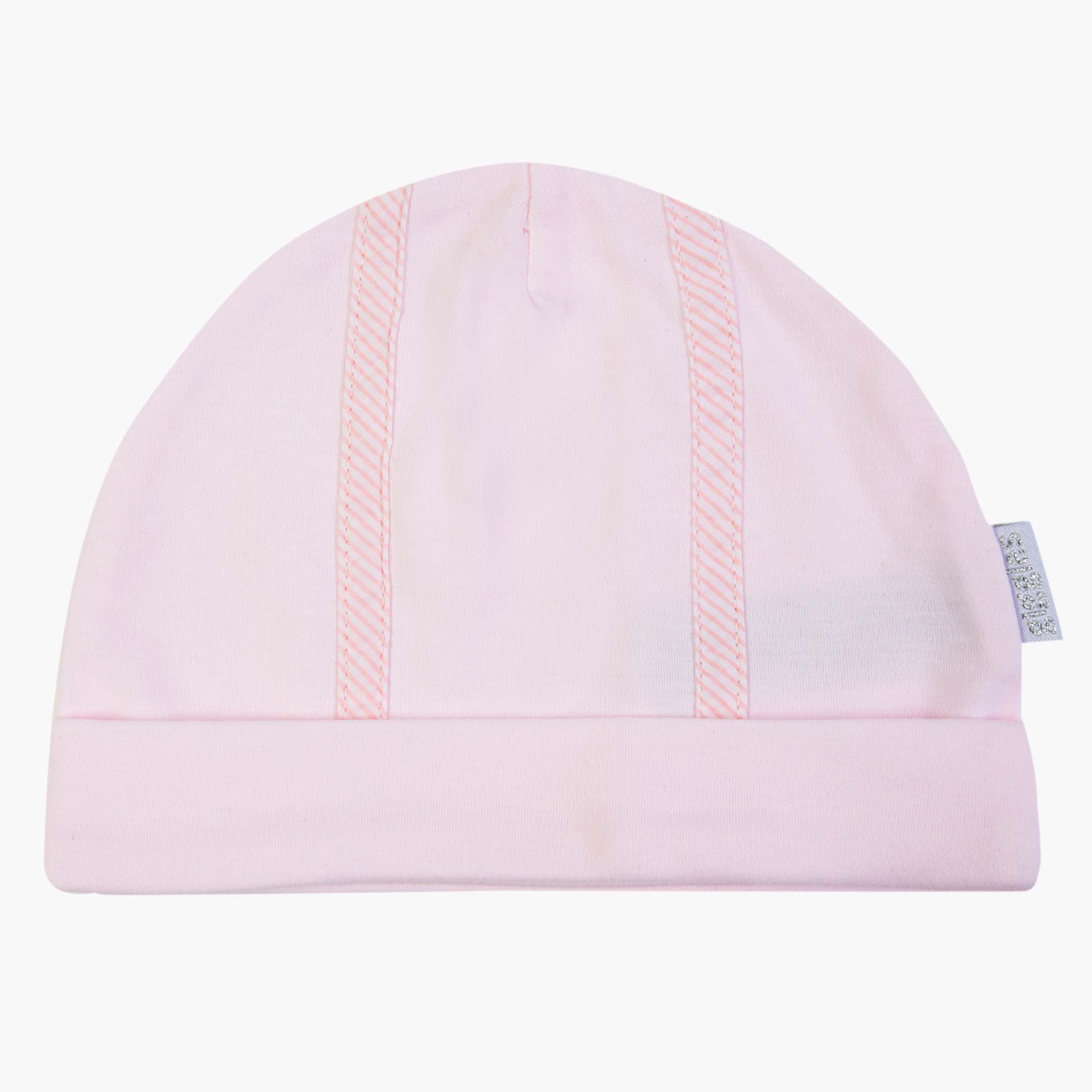 كاب بتفاصيل مخططة من جيجلز-baby-girls-accessories-caps-image-1