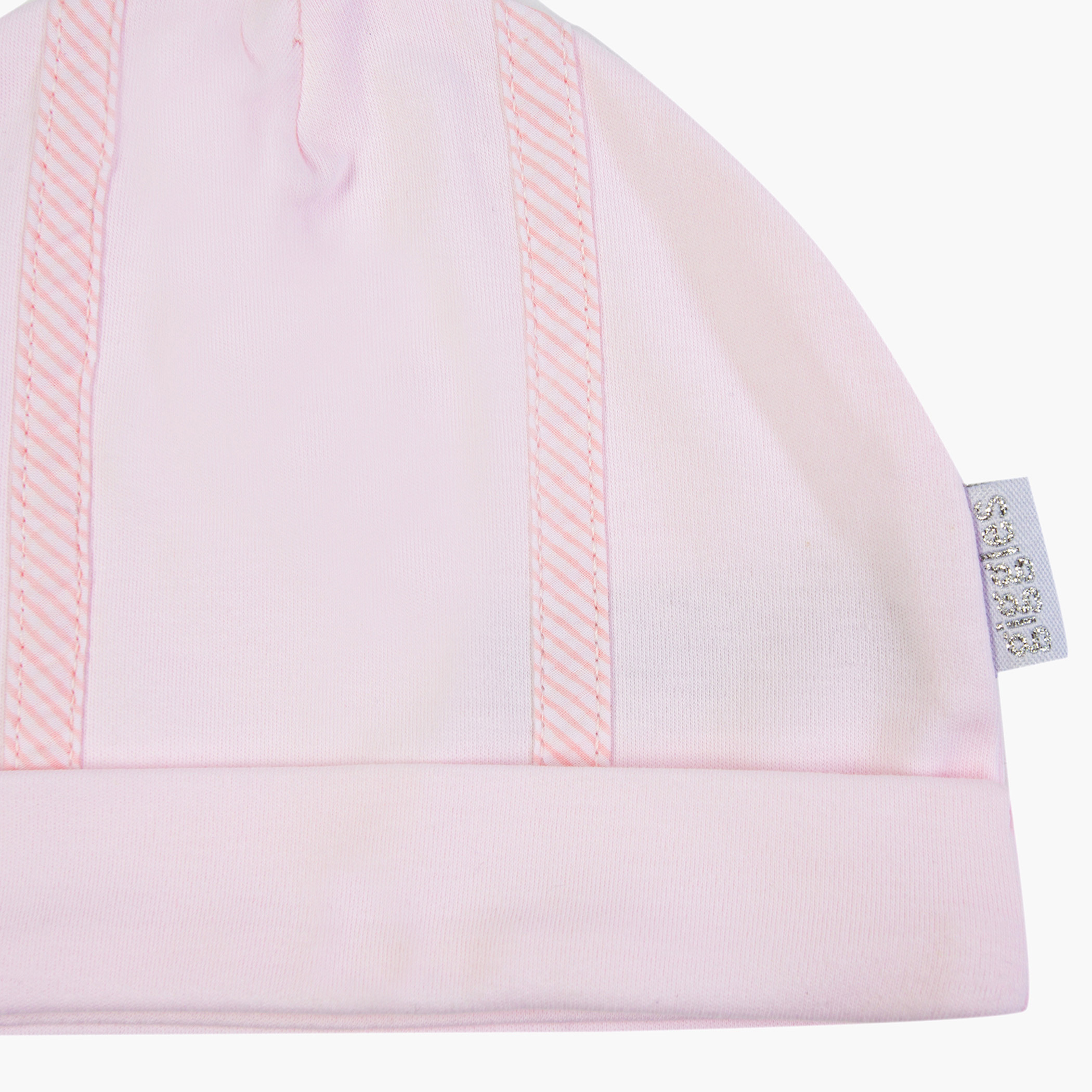 كاب بتفاصيل مخططة من جيجلز-baby-girls-accessories-caps-image-3