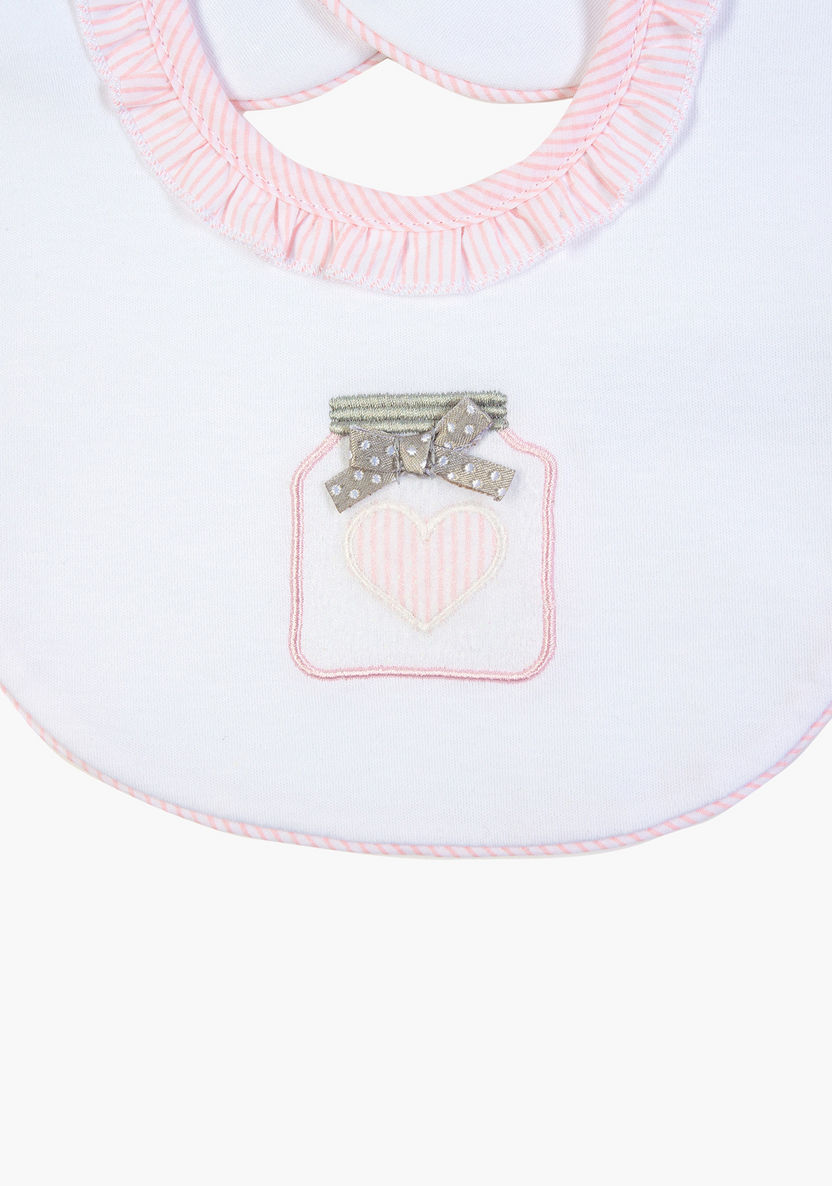 Giggles Embroidered Detail Bib with Press Button Closure-Bibs and Burp Cloths-image-2