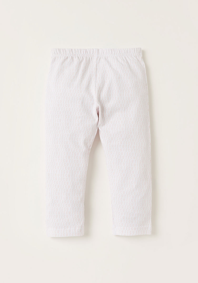 Giggles Printed T-shirt and Full Length Pyjama Set-Pyjama Sets-image-2