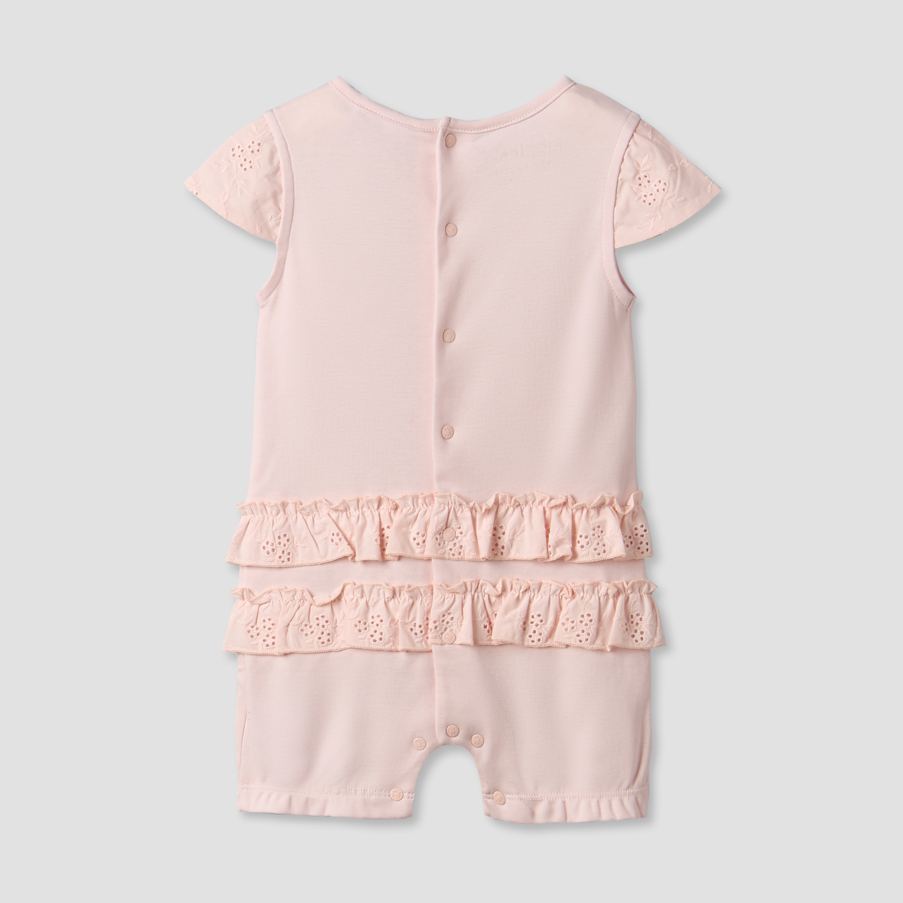 Giggles Round Neck Short Sleeves Romper with Embroidered Ruffles-baby-girls-clothing-rompers-image-3